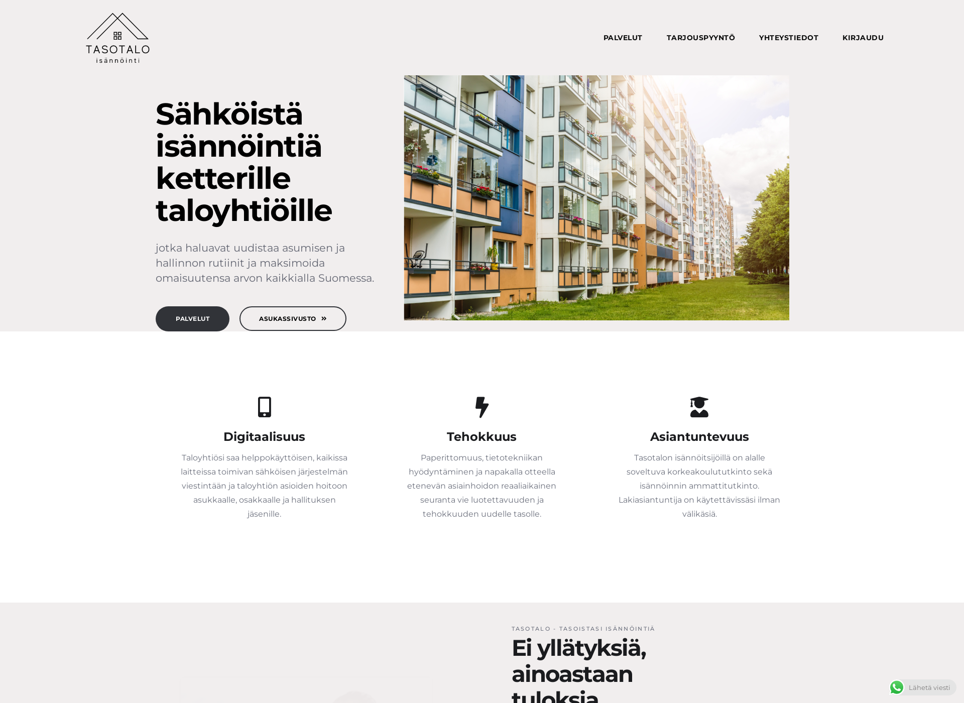 Skärmdump för tasotalo.fi