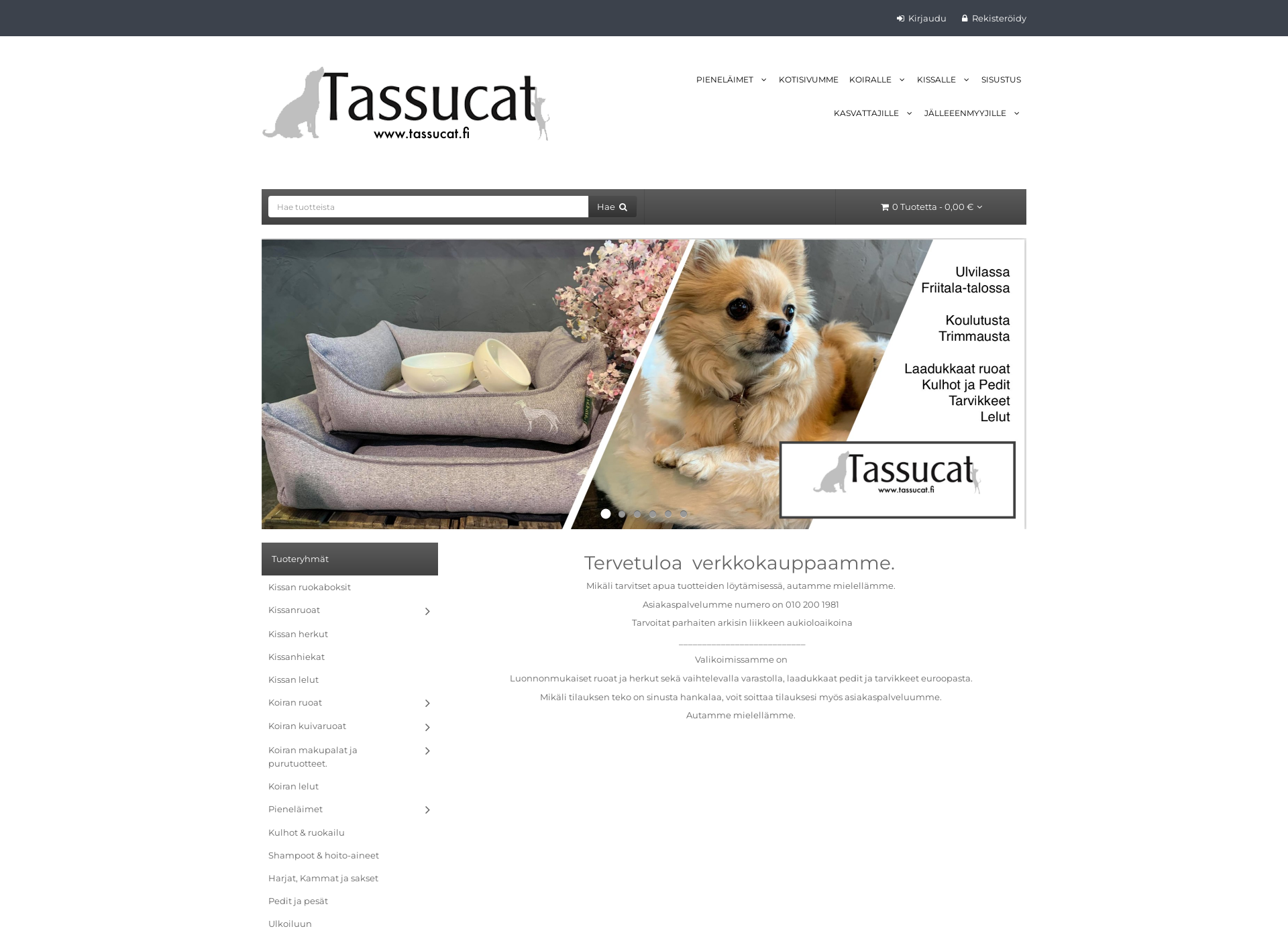 Skärmdump för tassucat.fi