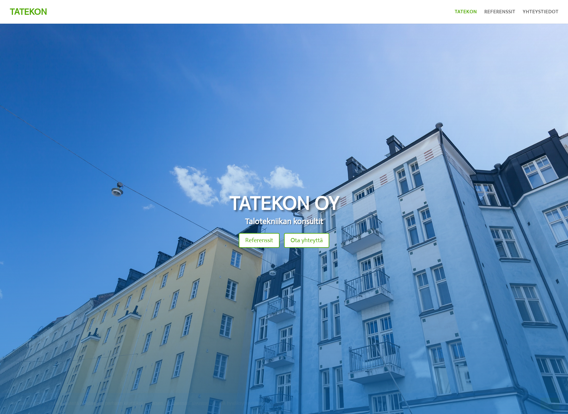 Skärmdump för tatekon.fi