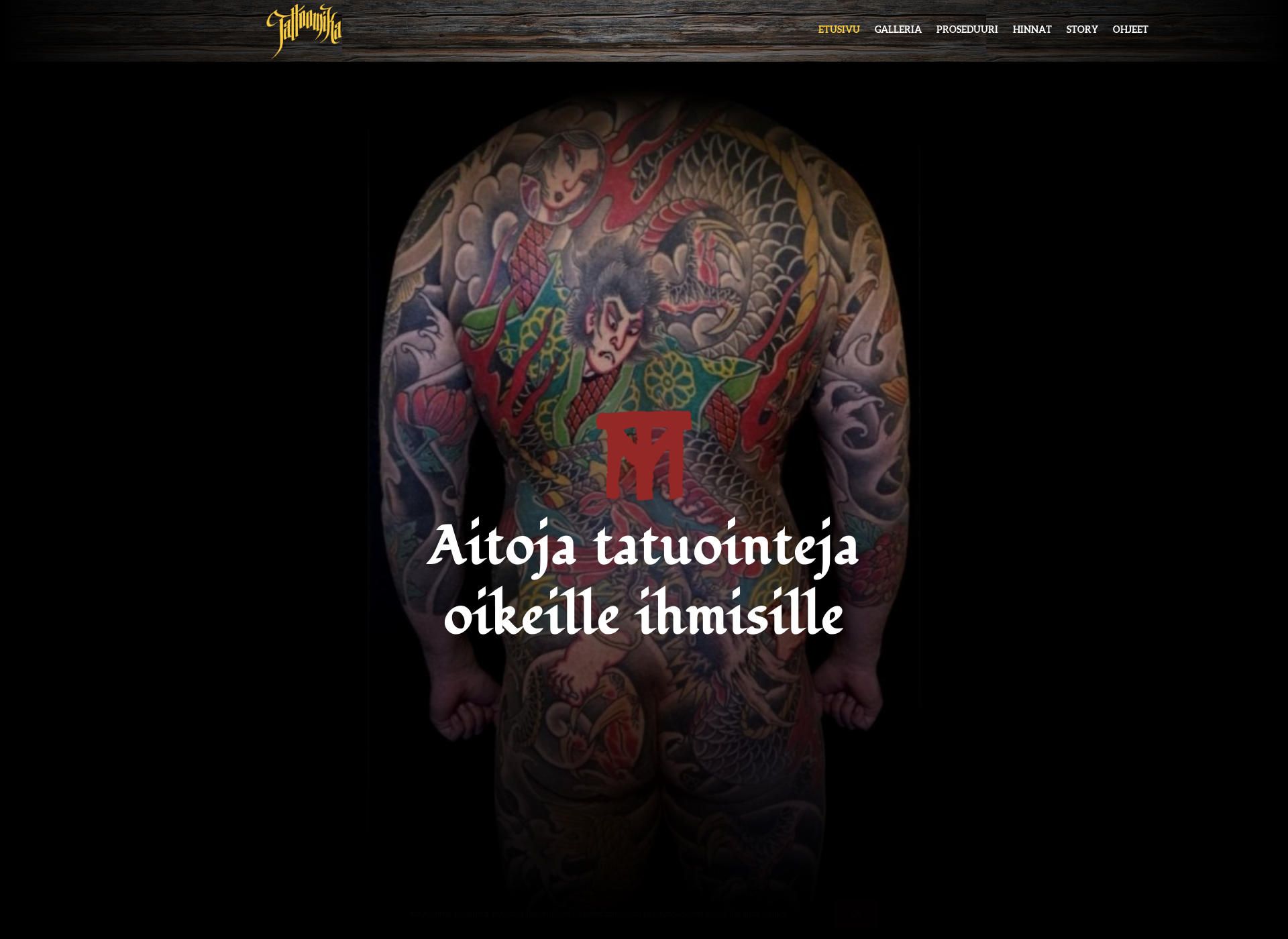 Skärmdump för tattoomika.fi