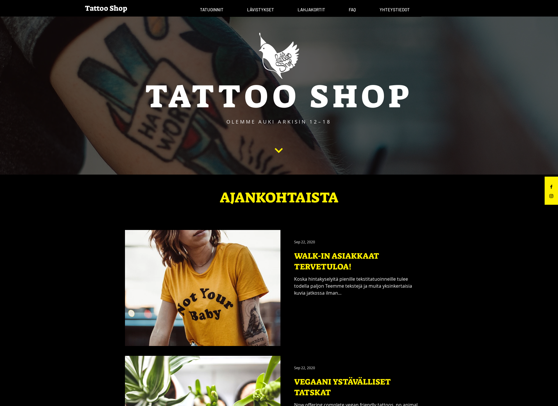 Screenshot for tattooshop.fi