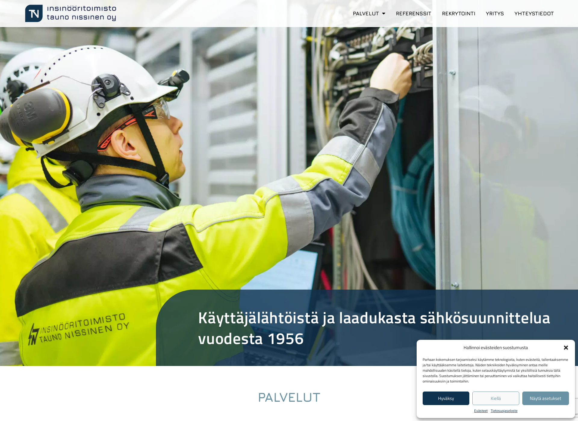 Skärmdump för tauno-nissinen.fi