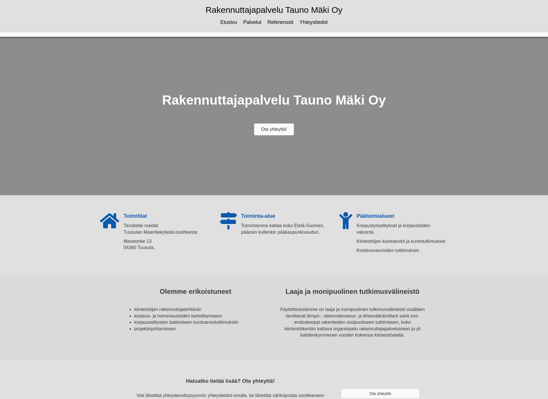 Screenshot for taunomaki.com