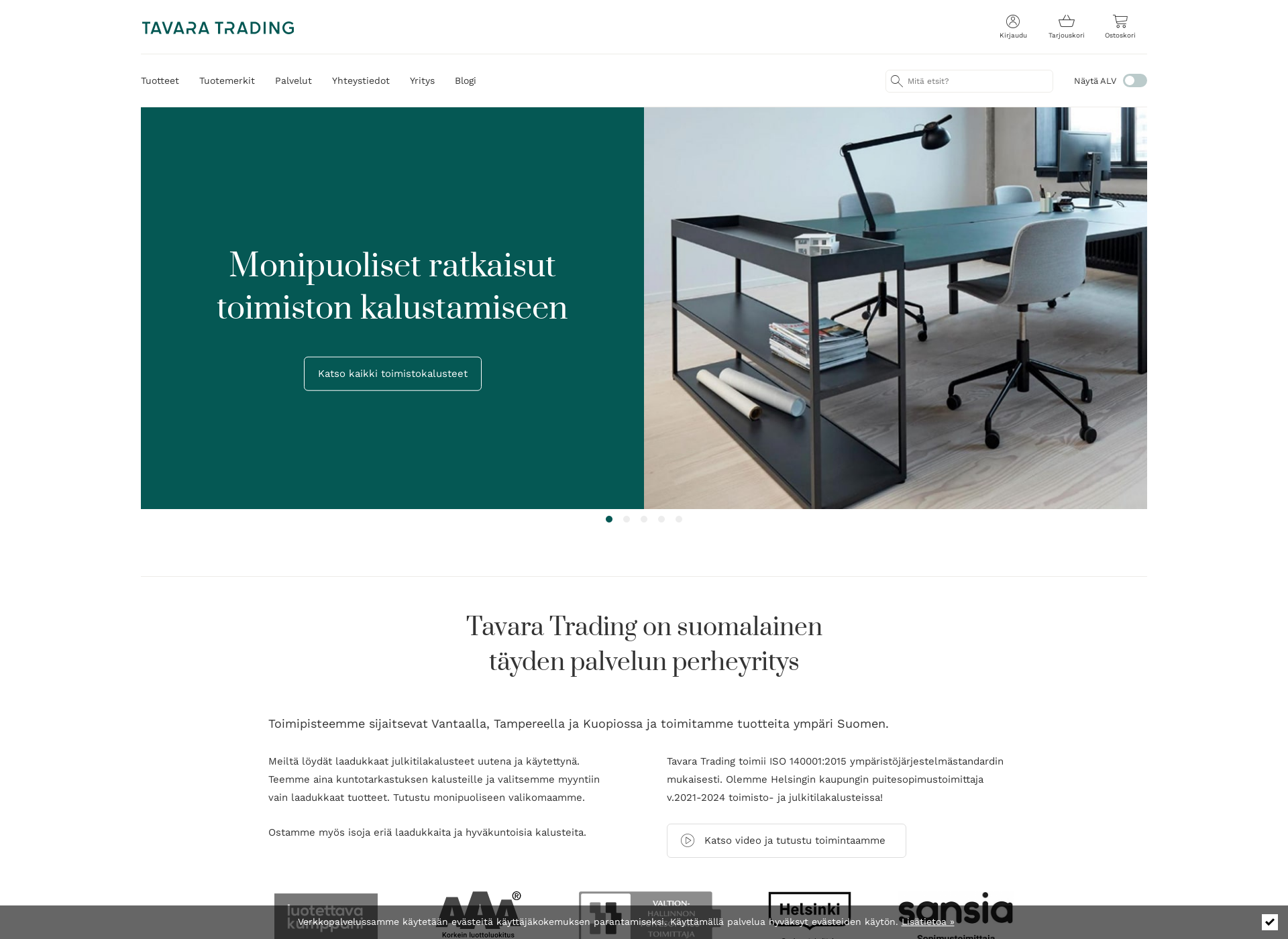 Screenshot for tavaratrading.fi