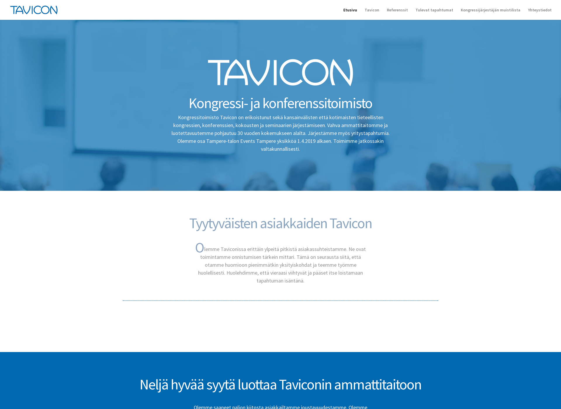 Skärmdump för tavicon.fi