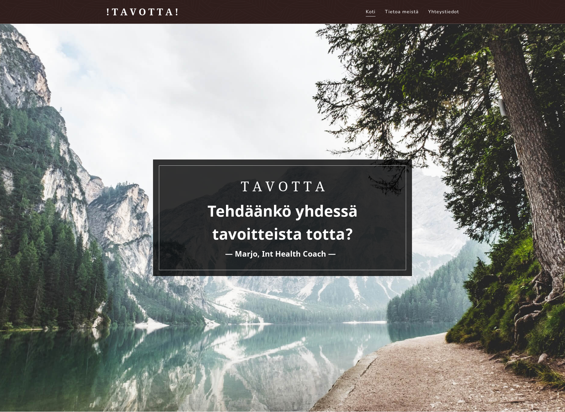 Skärmdump för tavotta.fi