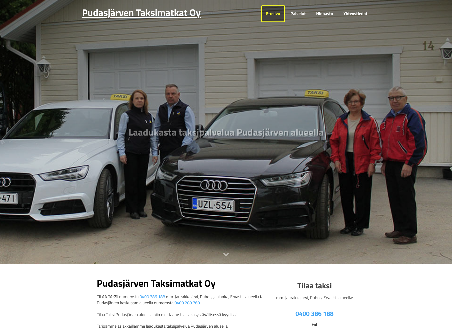 Screenshot for taxipudasjarvi.fi