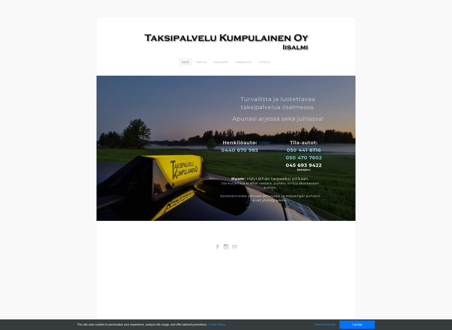 Screenshot for taxitiimi.fi
