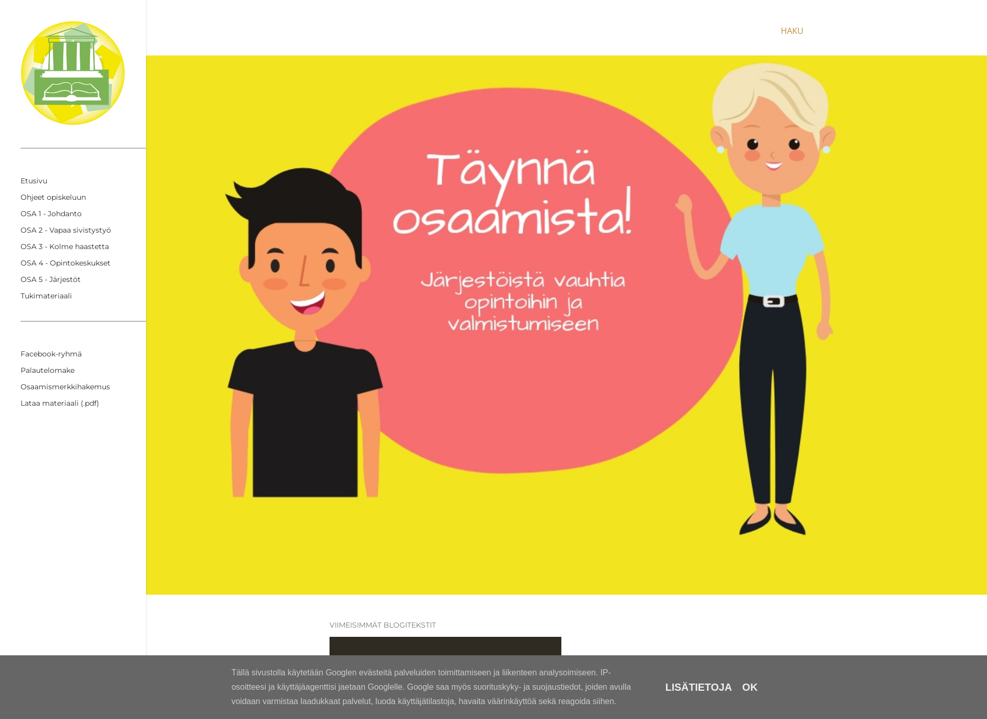 Screenshot for taynnaosaamista.fi