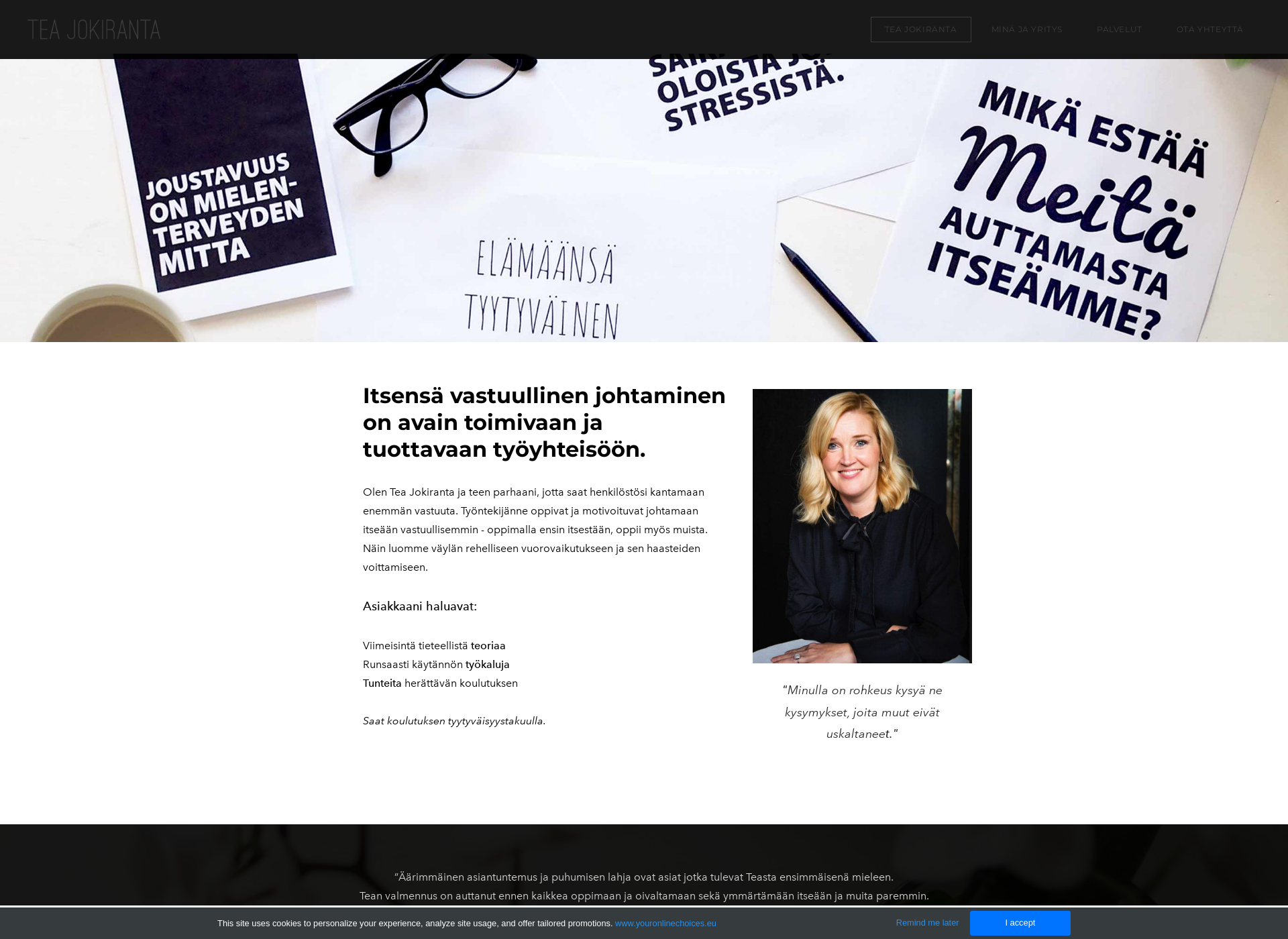 Screenshot for teajokiranta.fi