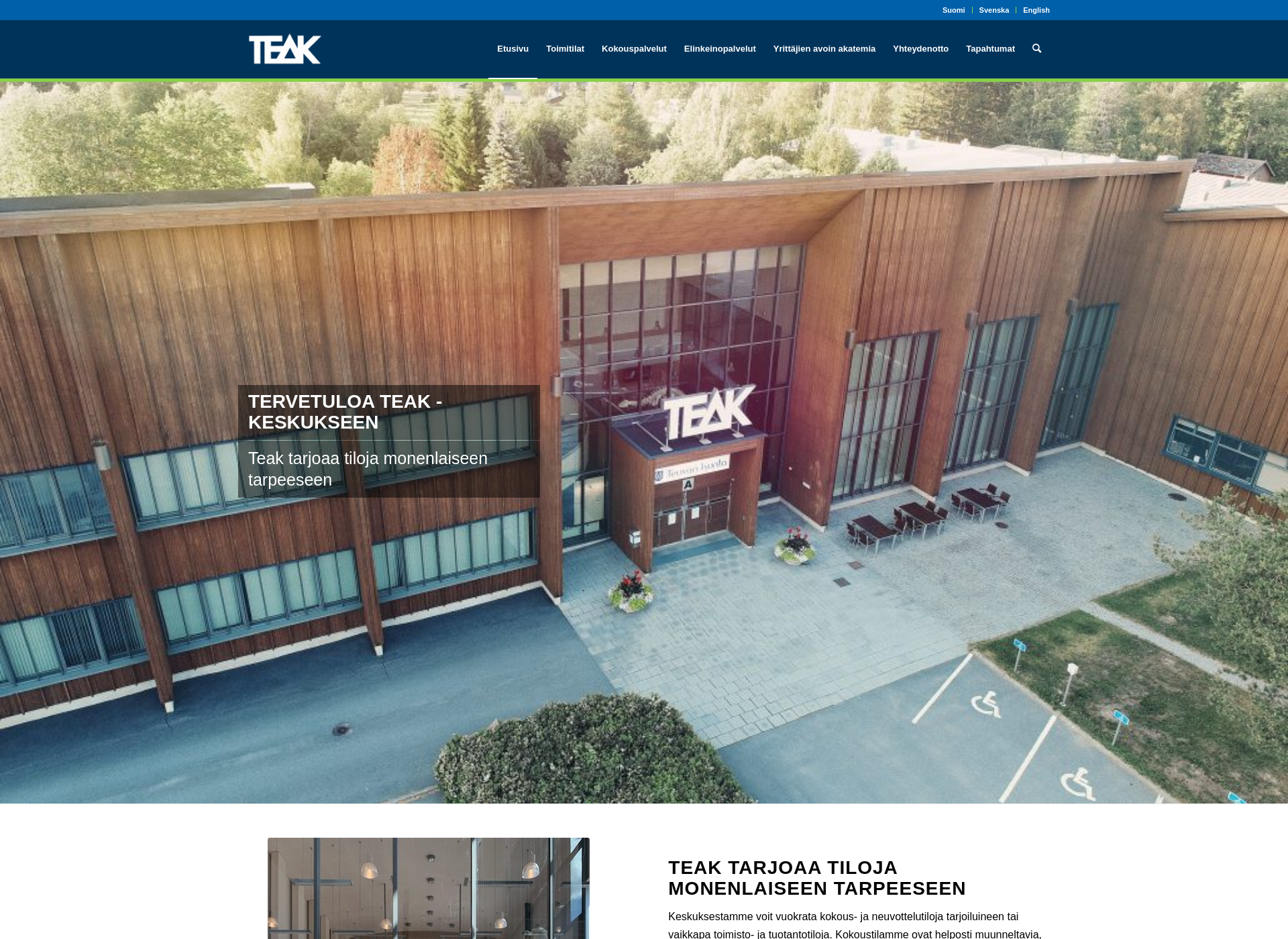 Screenshot for teak-toimitilat.fi