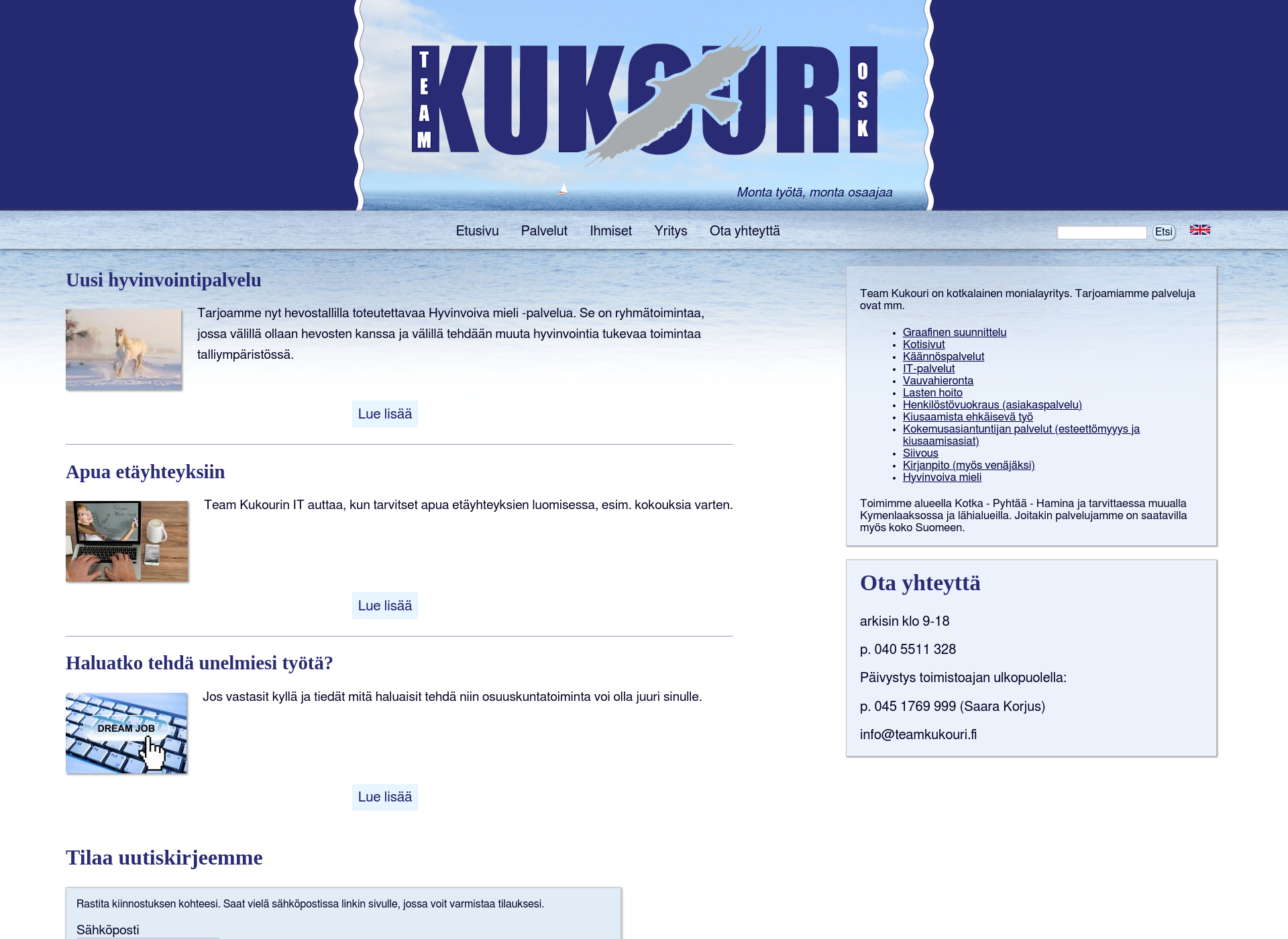 Screenshot for teamkukouri.fi