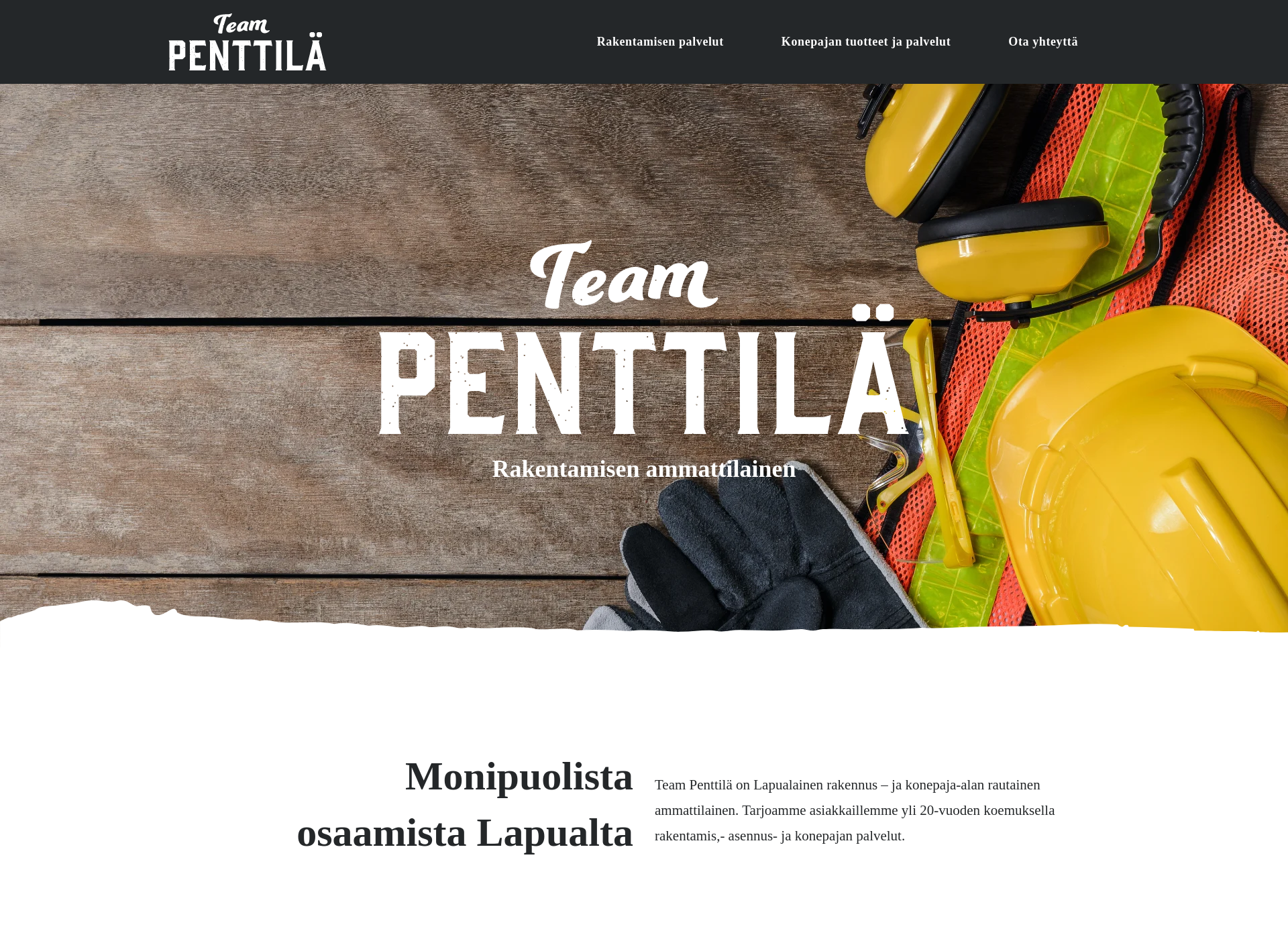 Screenshot for teampenttila.fi
