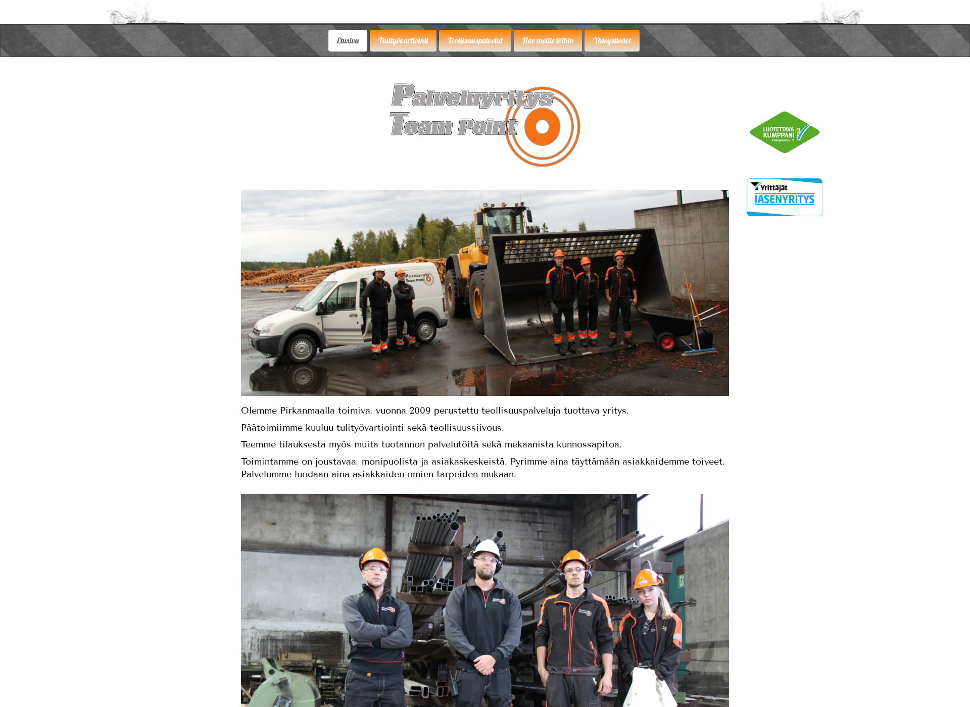 Skärmdump för teampoint.fi