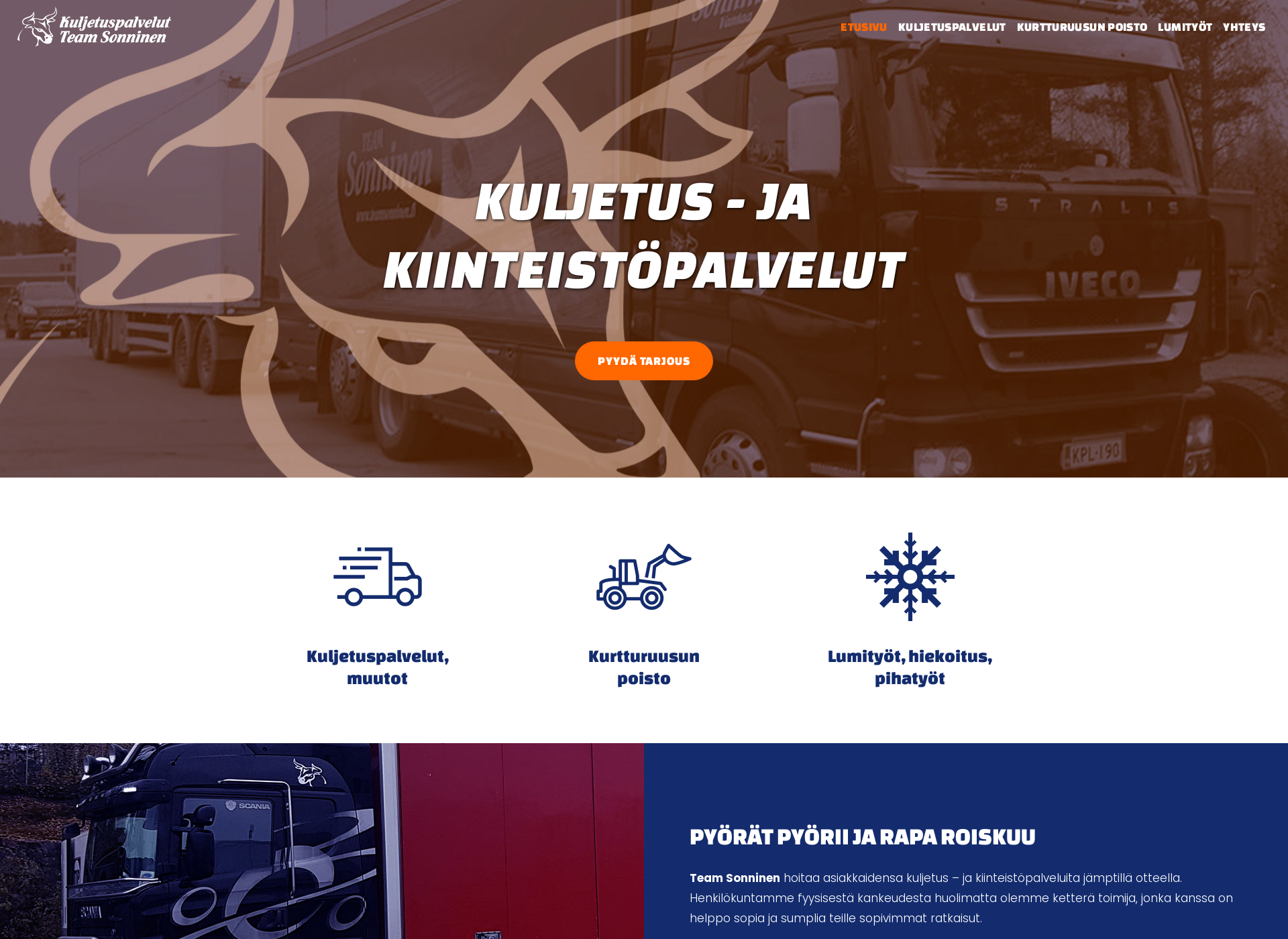 Screenshot for teamsonninen.fi