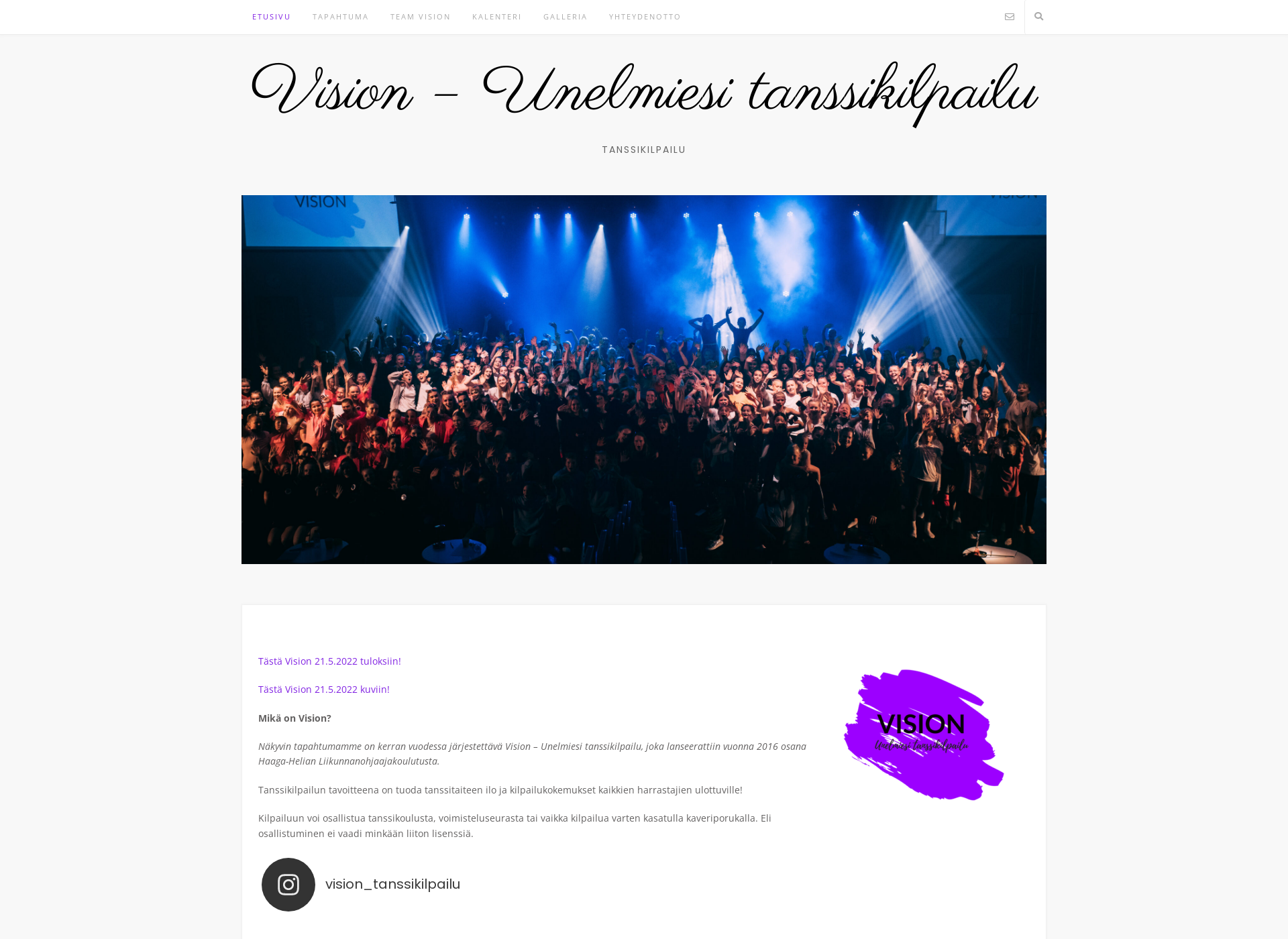 Skärmdump för teamvision.fi