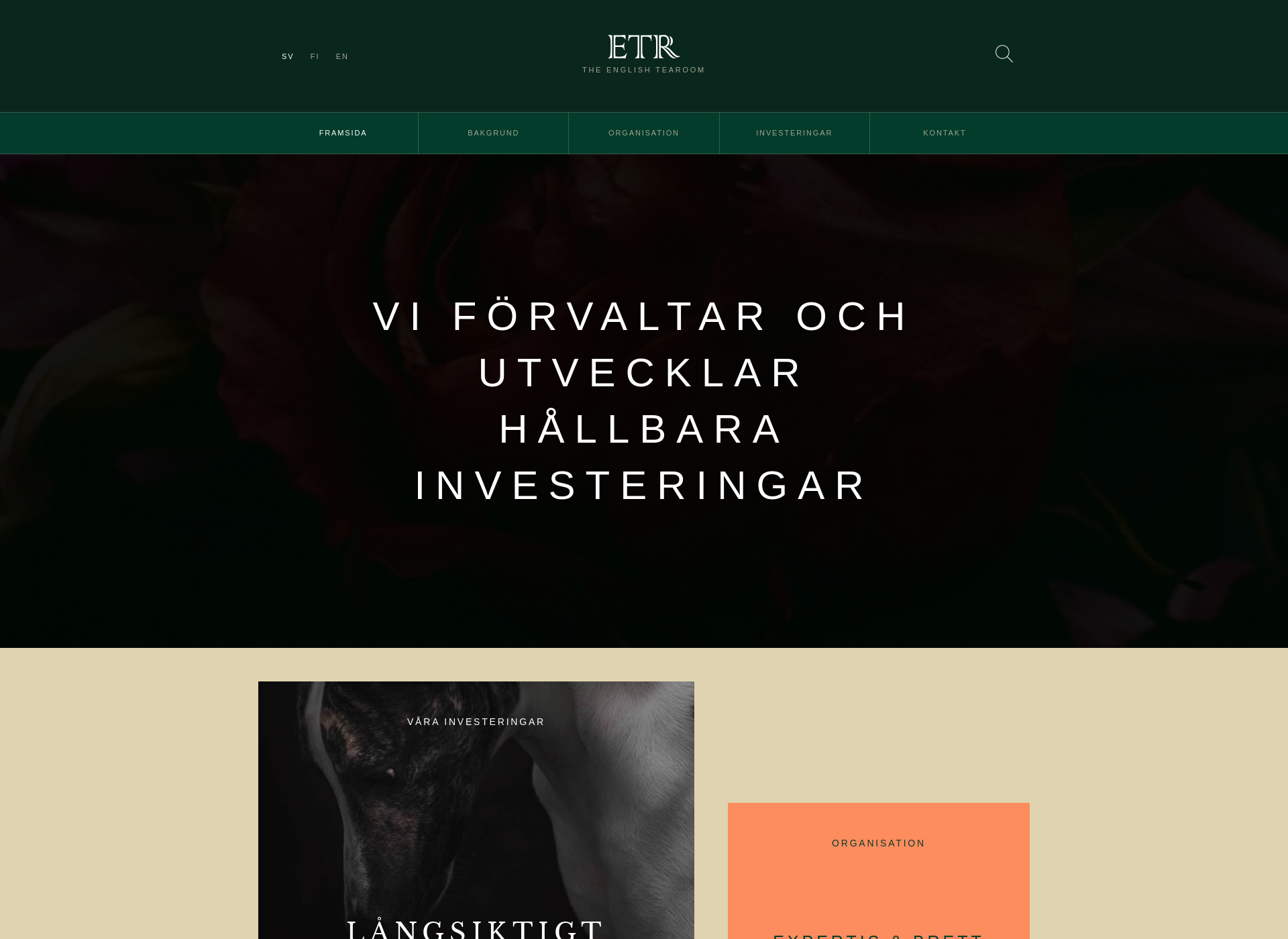Skärmdump för tearoom.fi