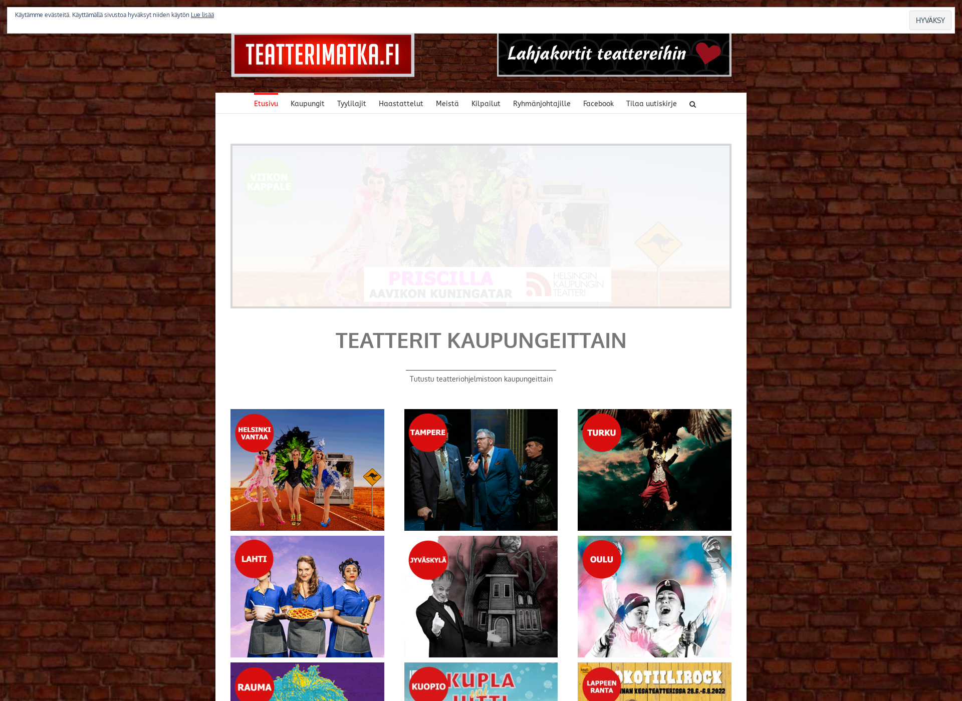 Skärmdump för teatterimatka.fi