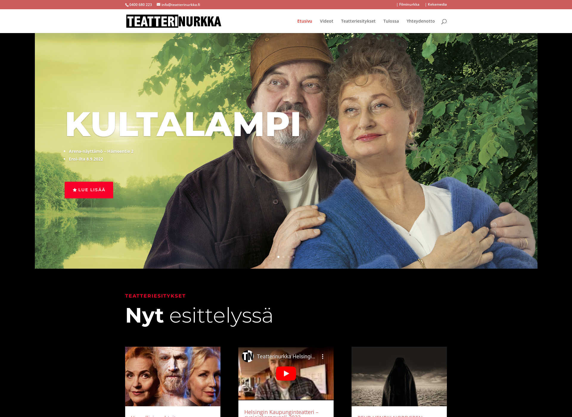 Skärmdump för teatterinurkka.fi