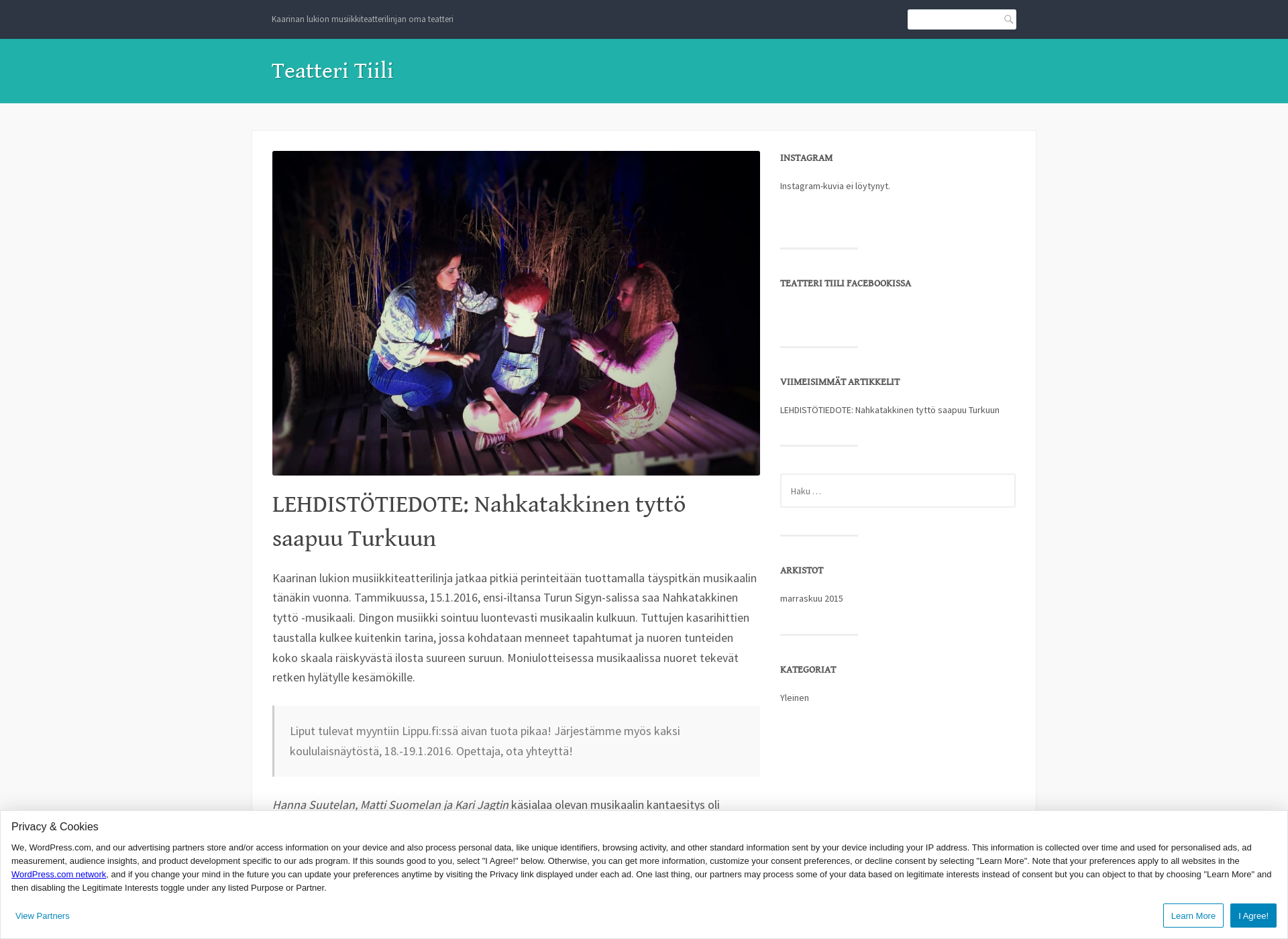 Screenshot for teatteritiili.fi