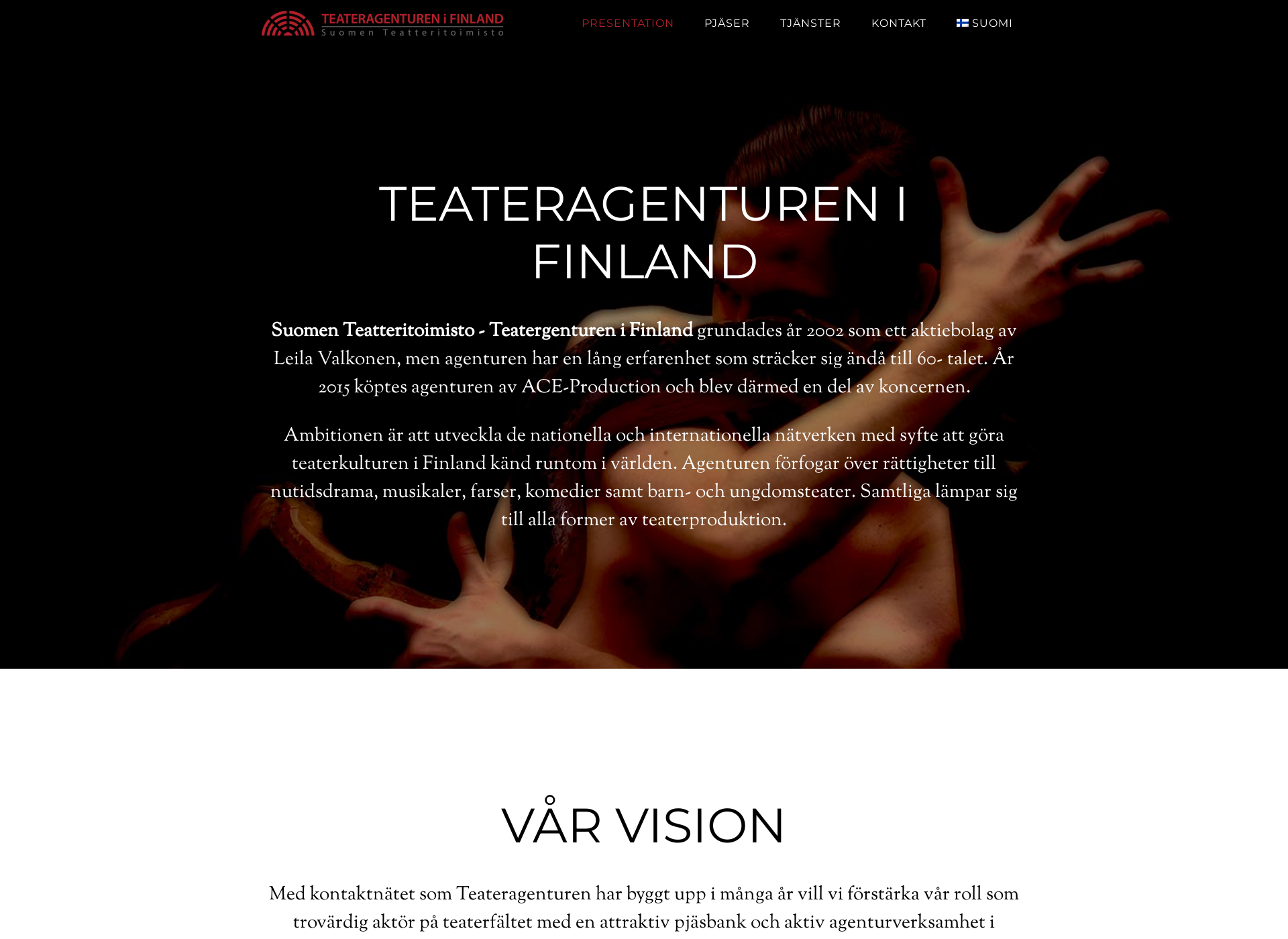 Skärmdump för teatteritoimisto.fi