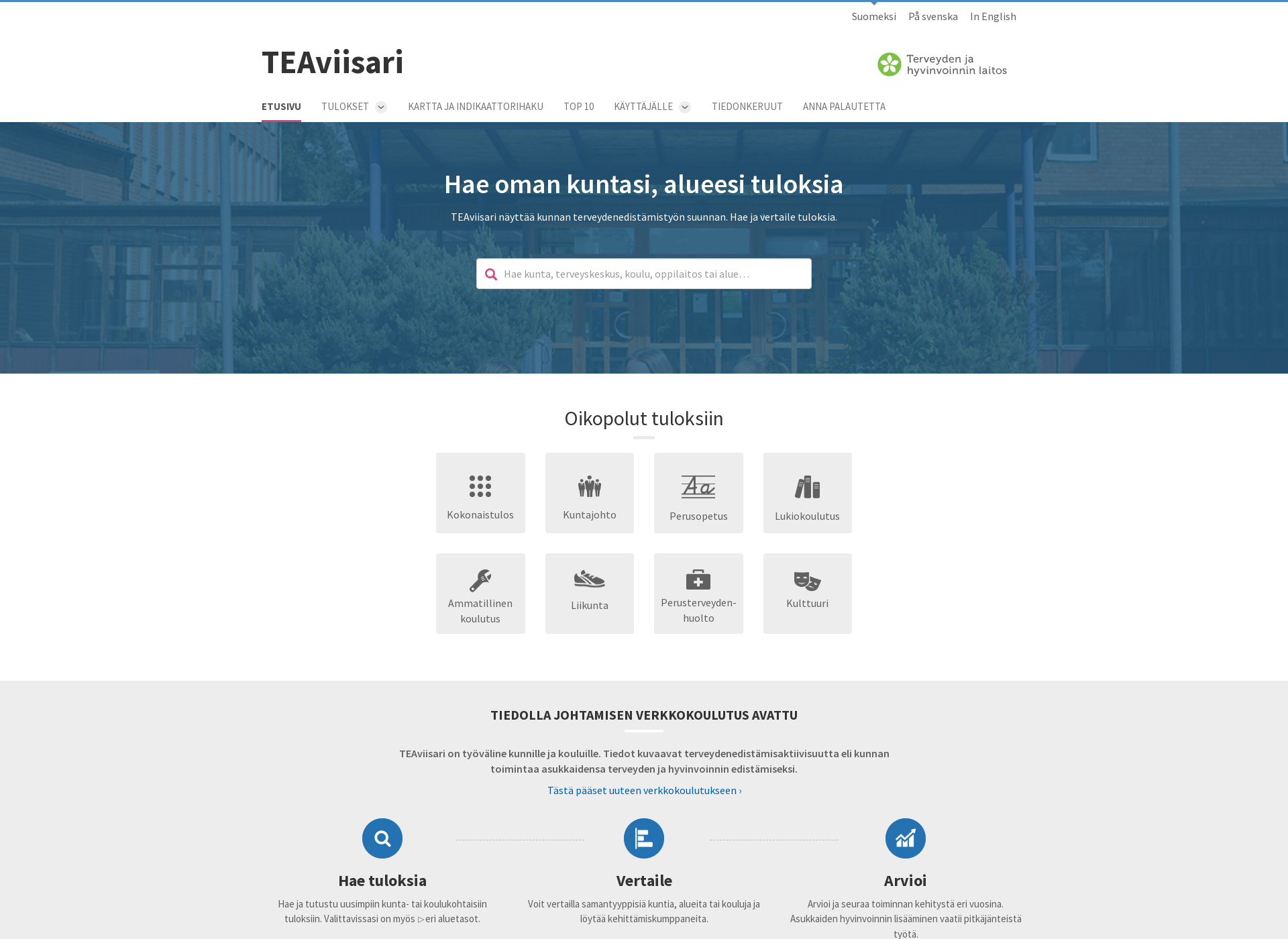 Screenshot for teaviisari.fi