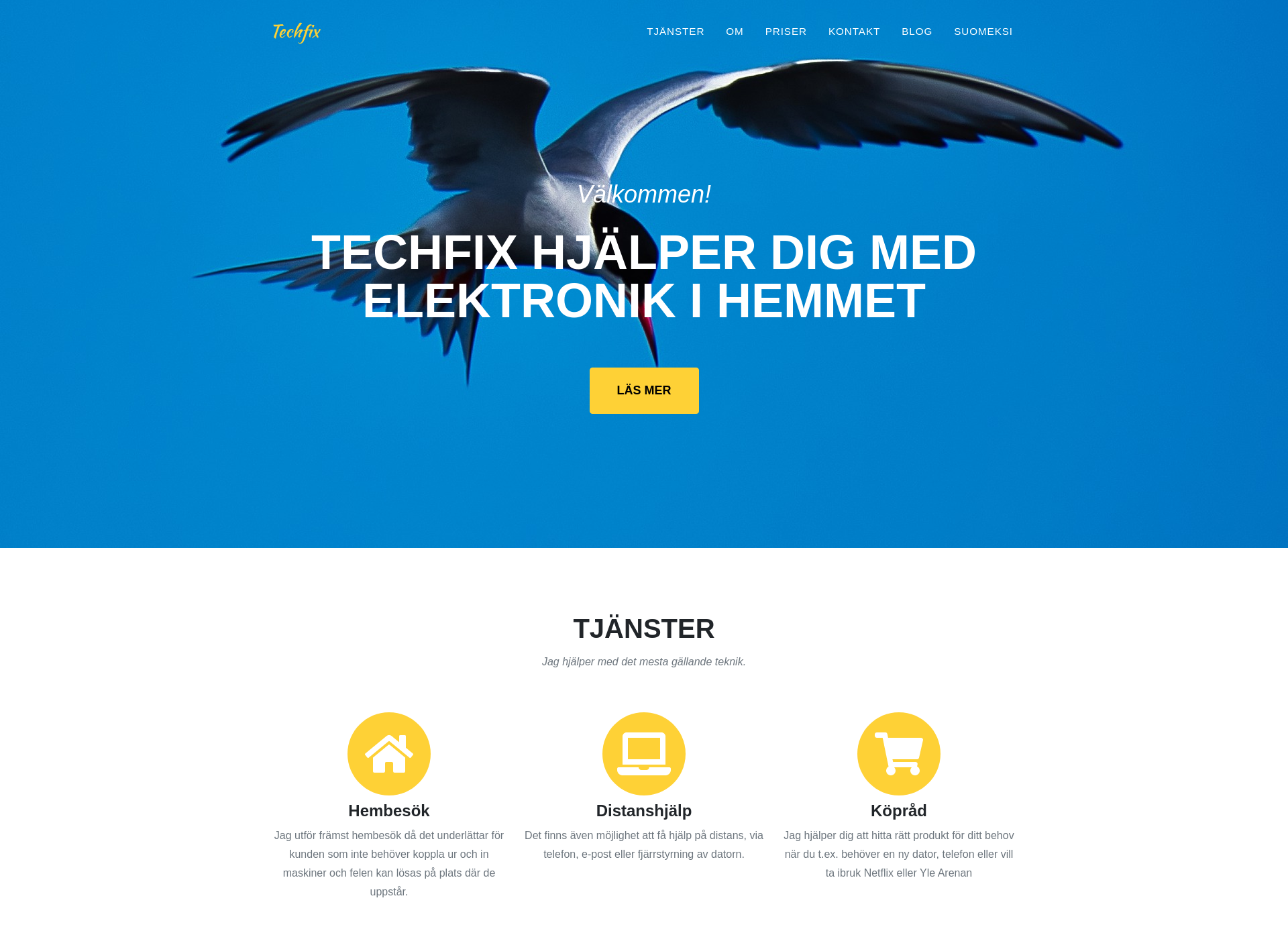 Skärmdump för techfix.fi