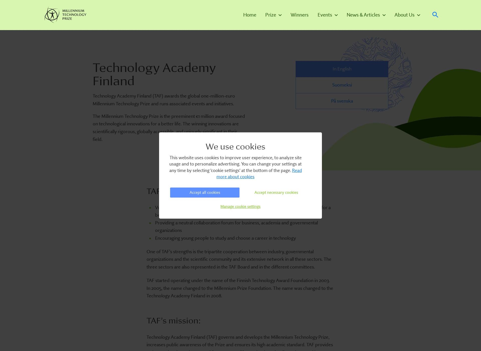 Screenshot for technologyacademy.fi