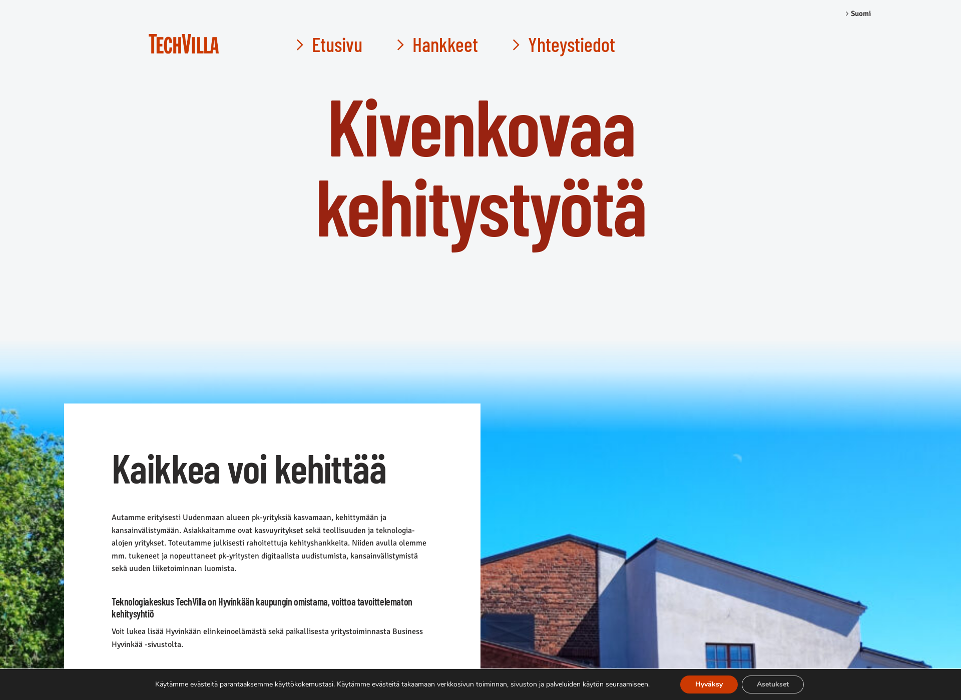 Skärmdump för techvilla.fi