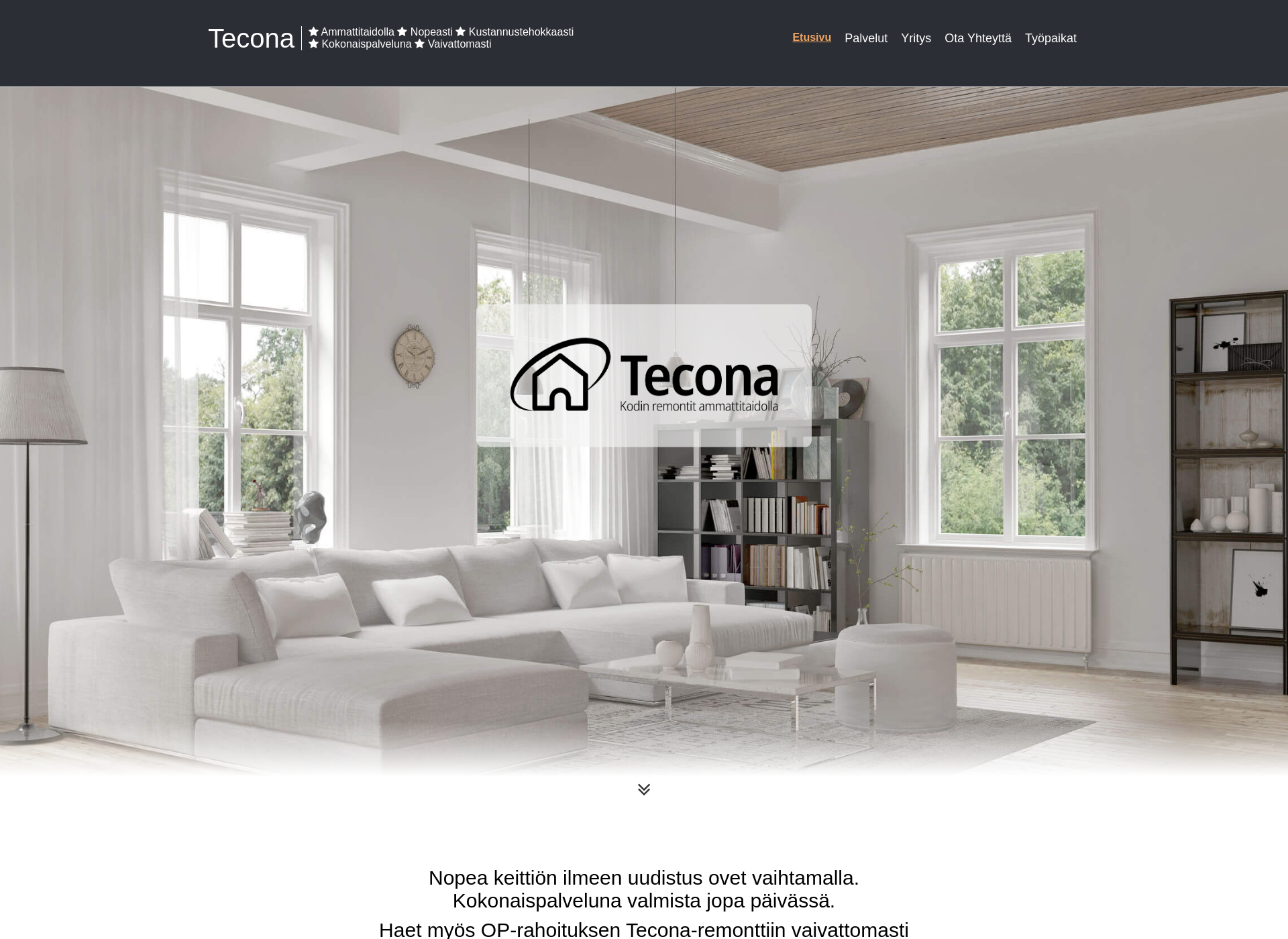 Skärmdump för tecona.fi