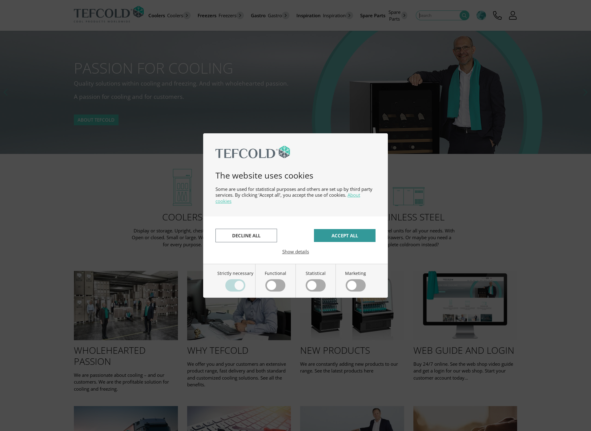 Screenshot for tefcold.fi