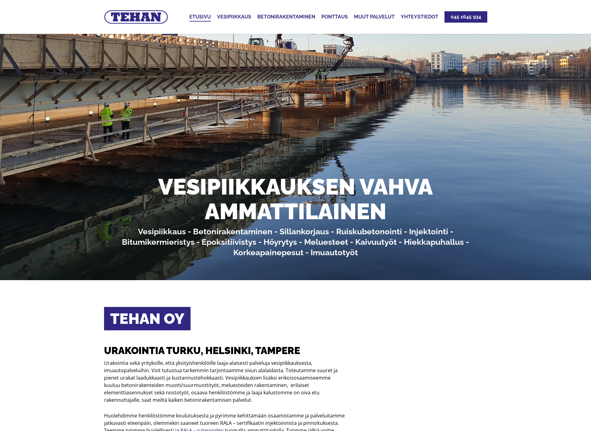Screenshot for tehan.fi