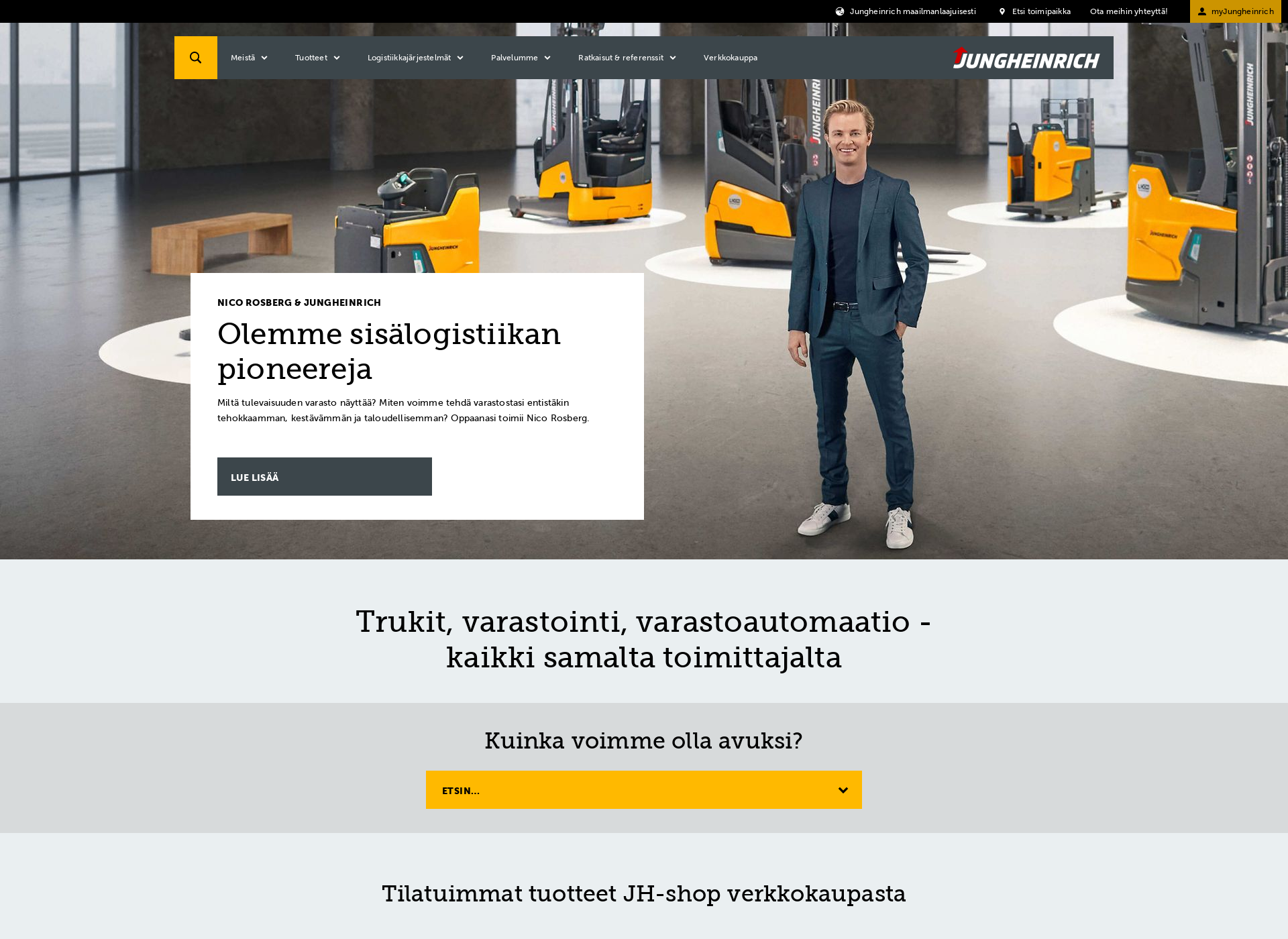 Skärmdump för tehotrukki.fi