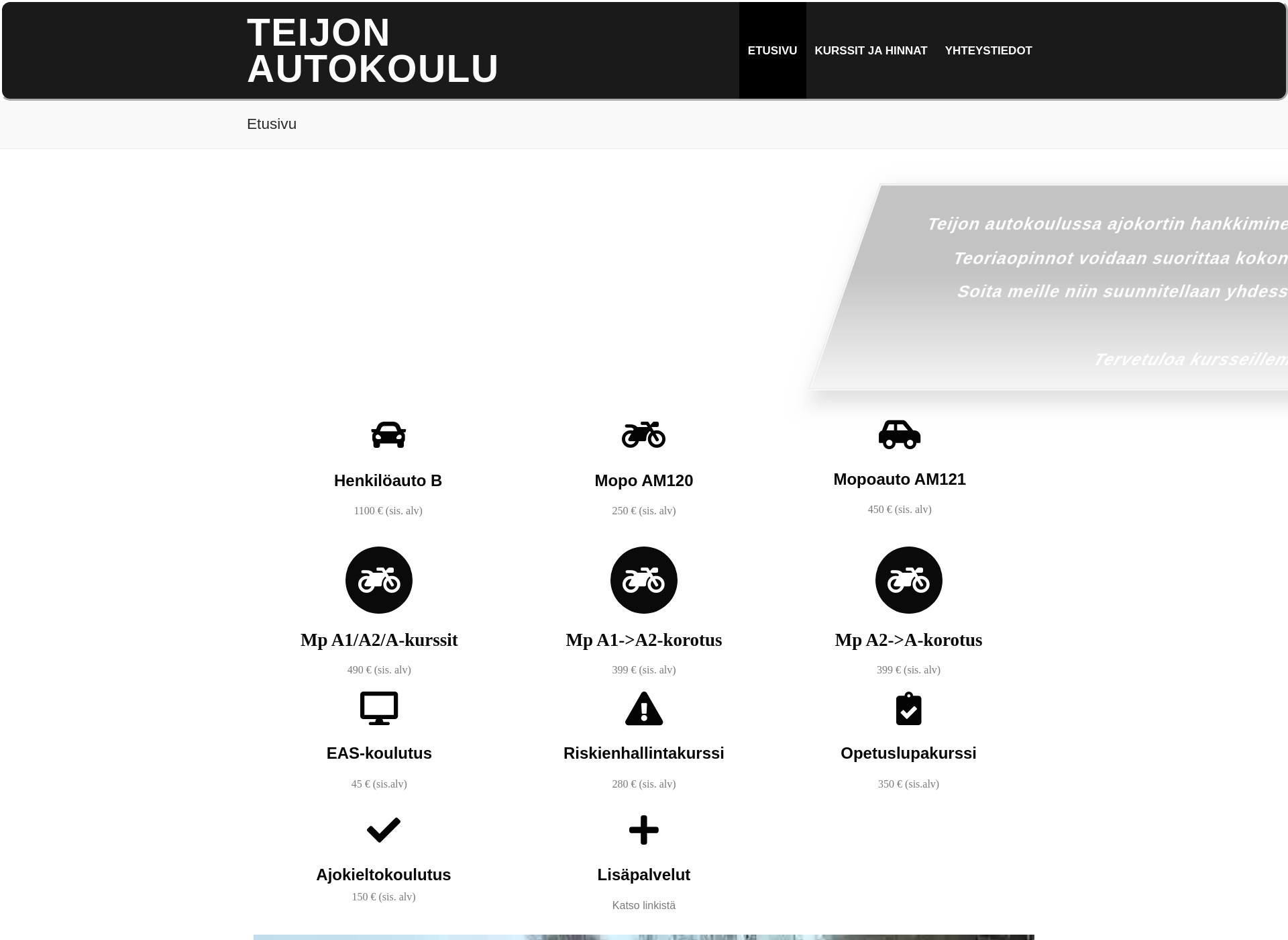 Screenshot for teijonautokoulu.fi