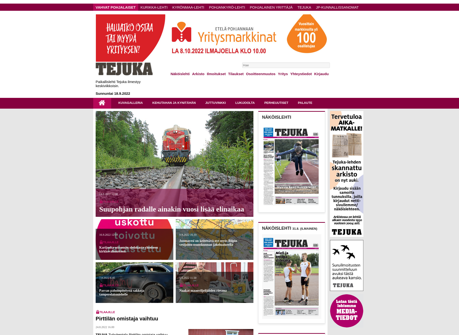 Screenshot for tejuka-lehti.fi