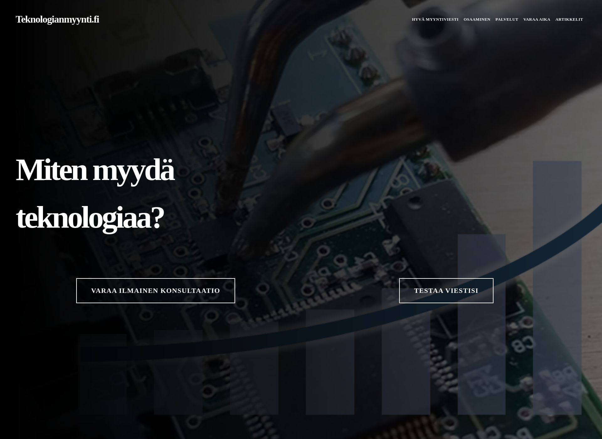 Skärmdump för teknologianmyynti.fi
