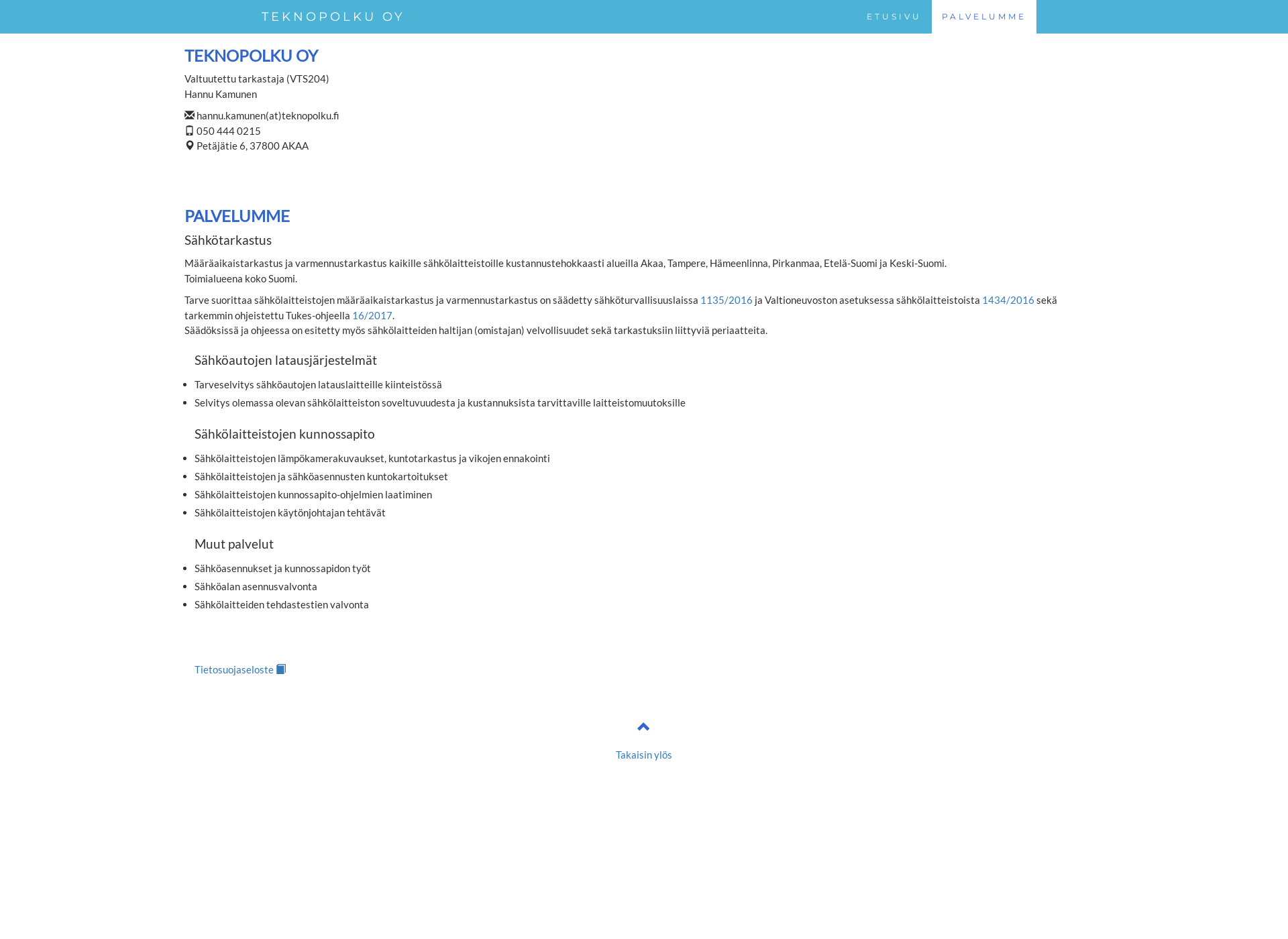 Screenshot for teknopolku.fi
