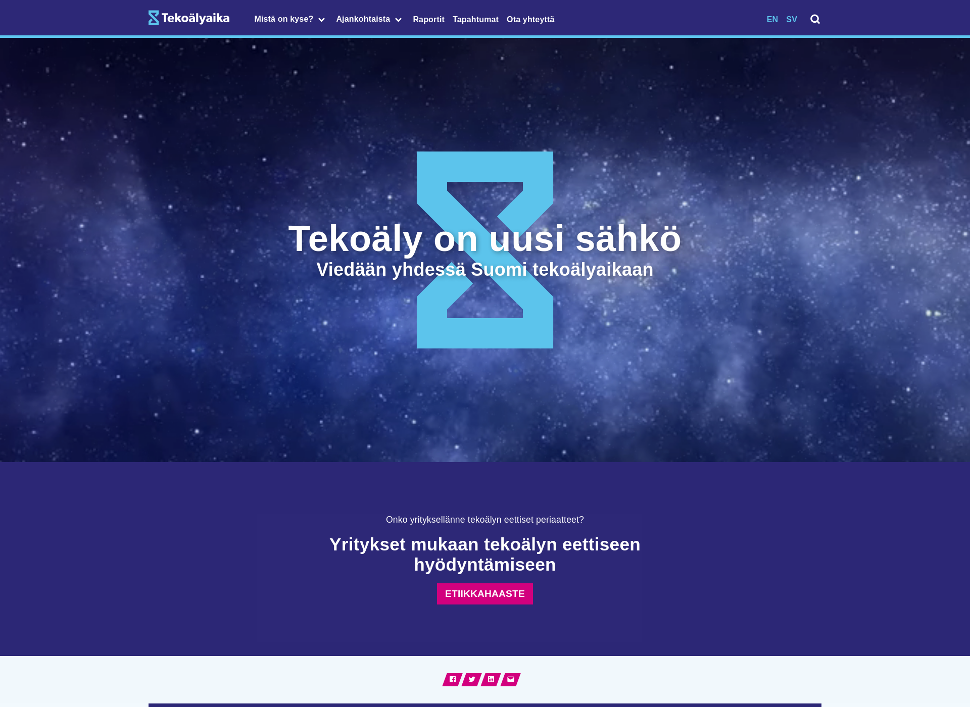 Skärmdump för tekoalyaika.fi