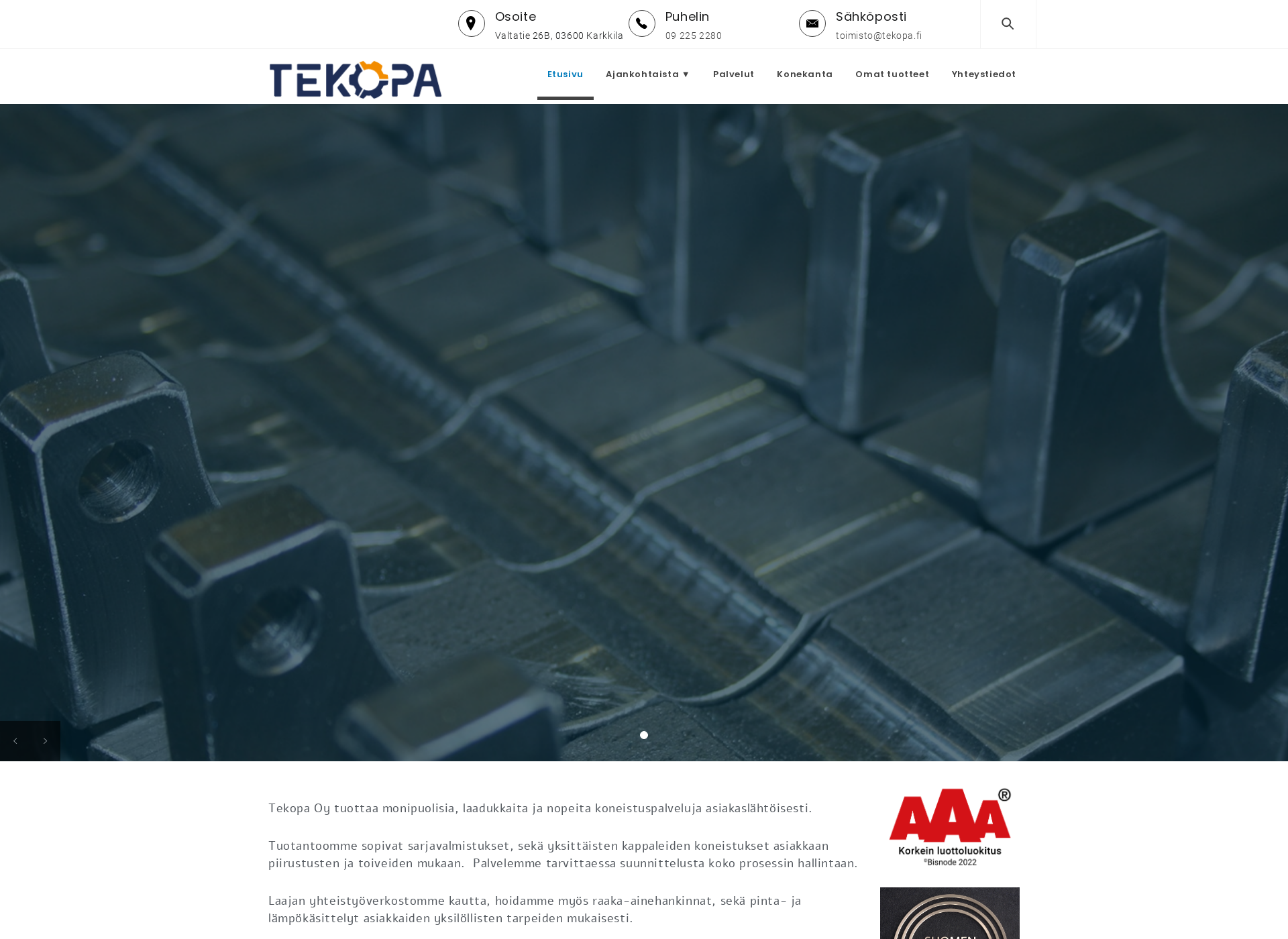 Screenshot for tekopa.fi