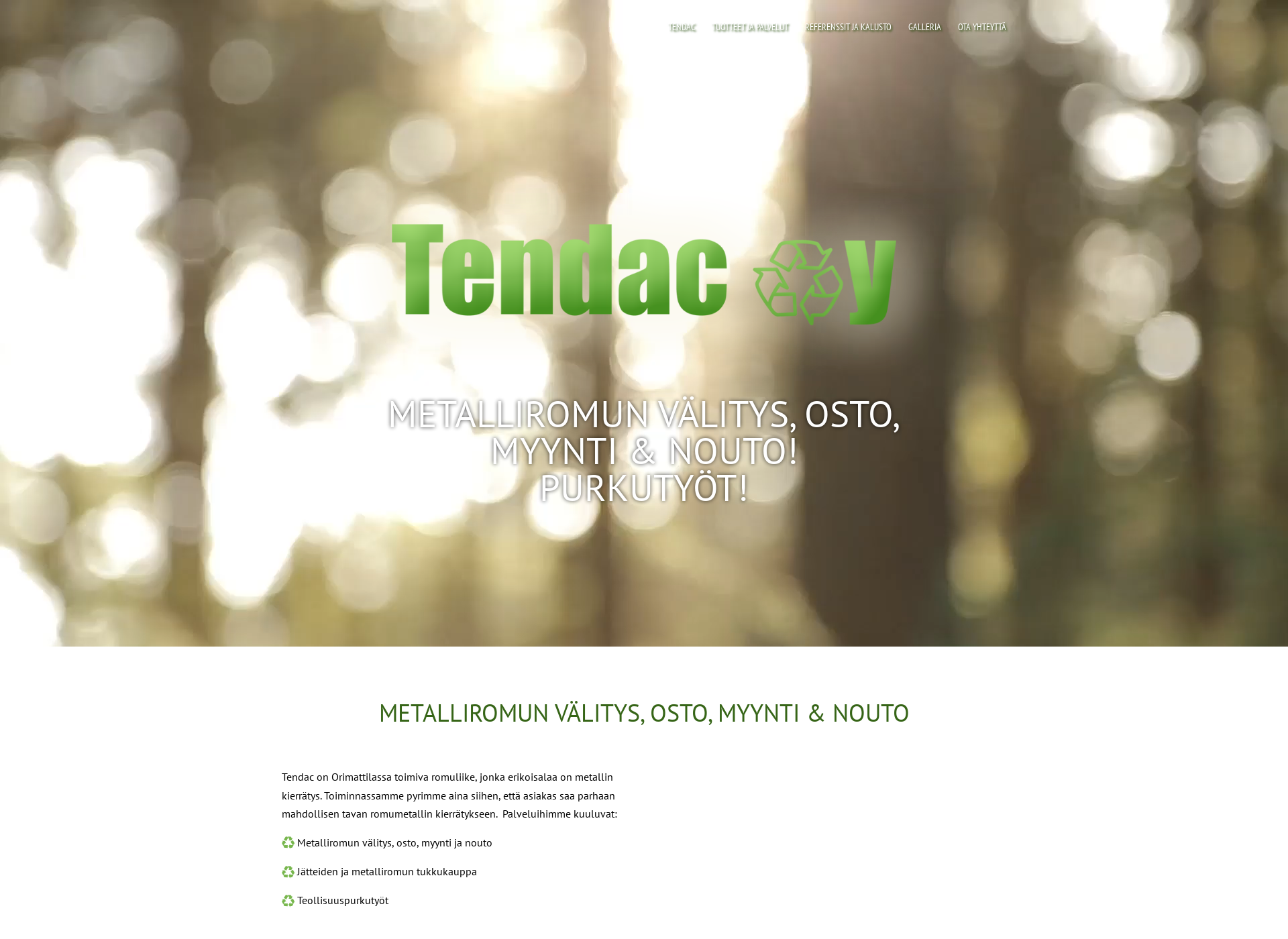 Screenshot for tendac.fi