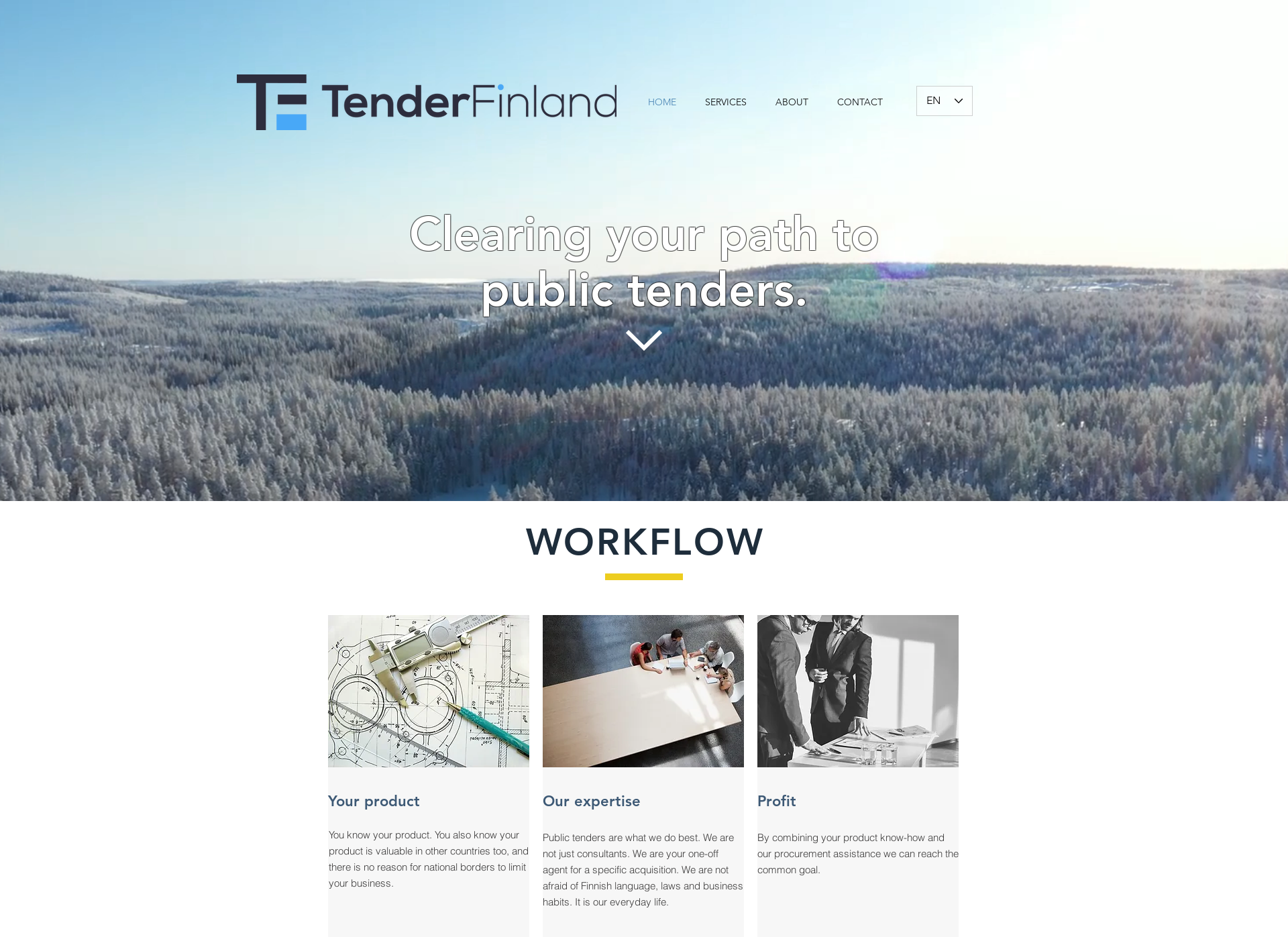 Screenshot for tenderfinland.fi