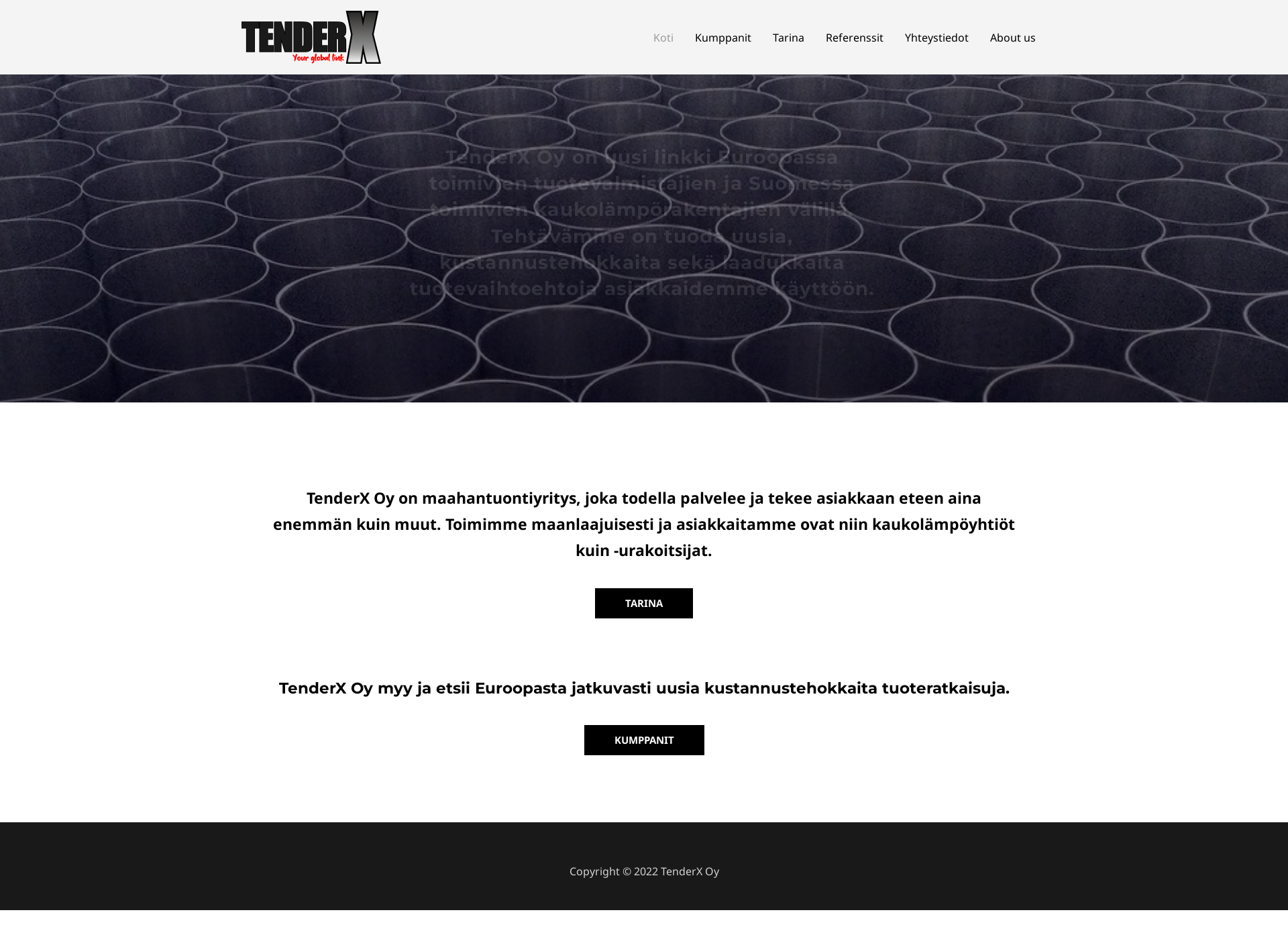 Screenshot for tenderx.fi
