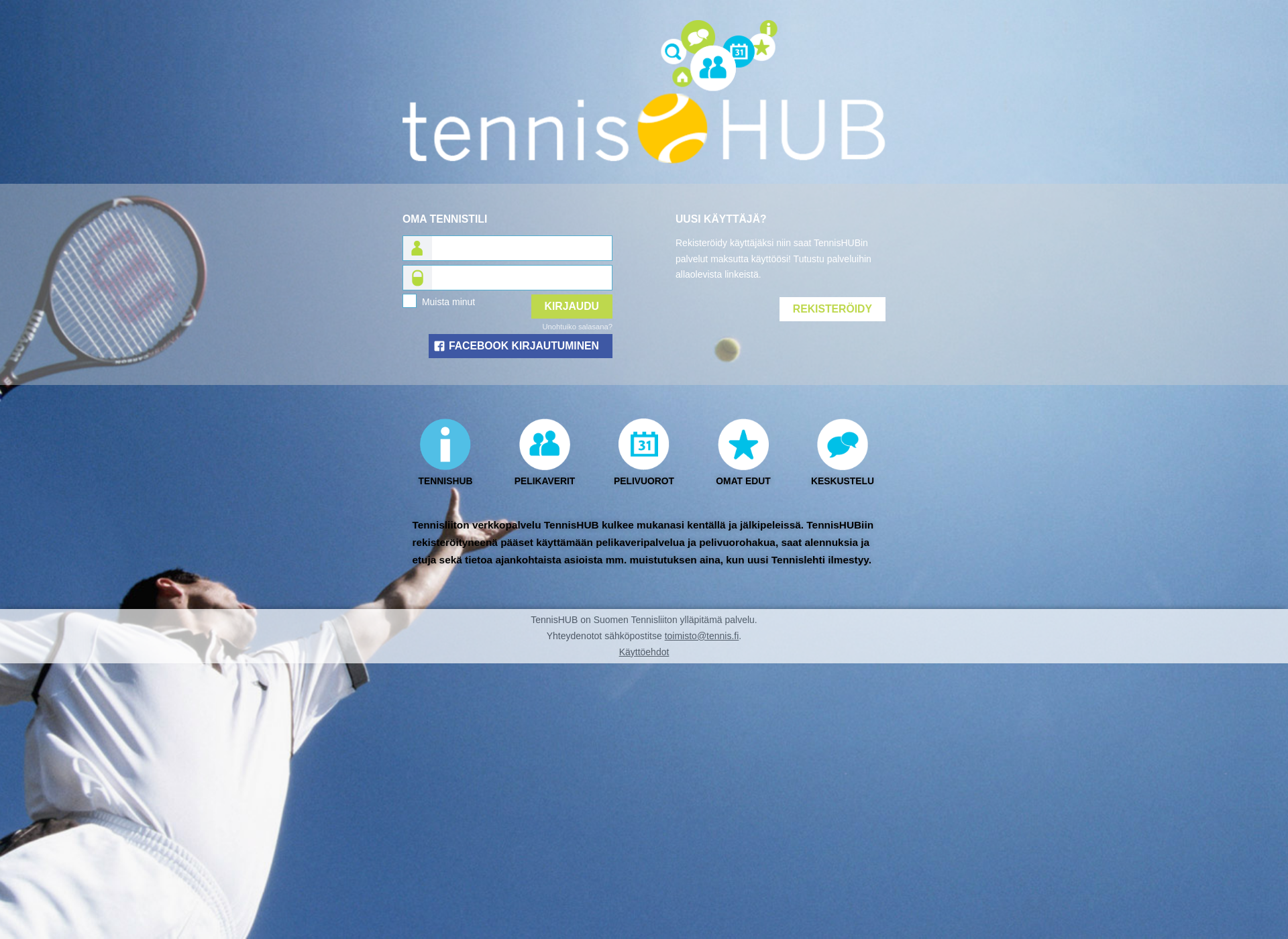 Screenshot for tennishub.fi