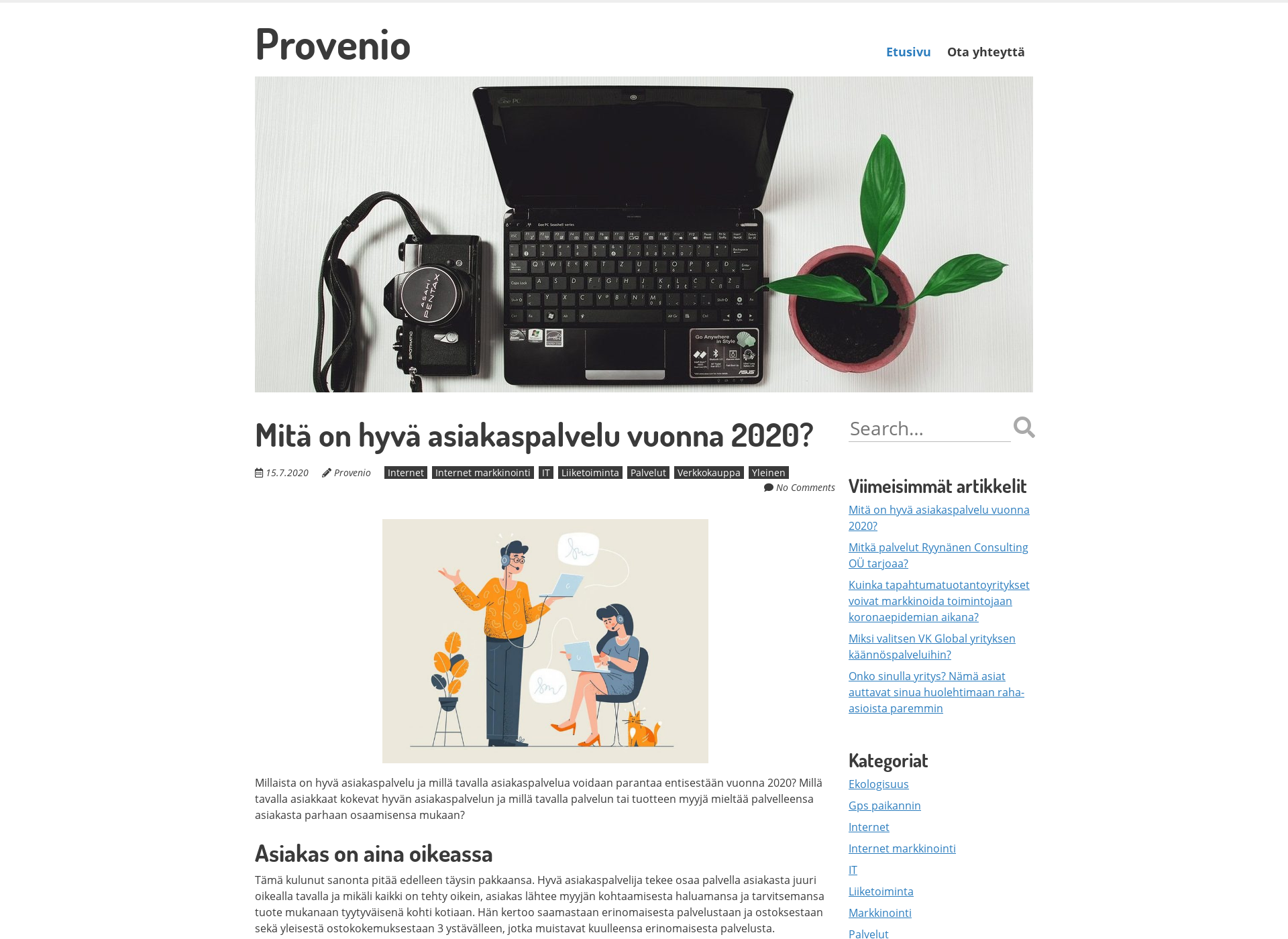 Skärmdump för tensel.fi