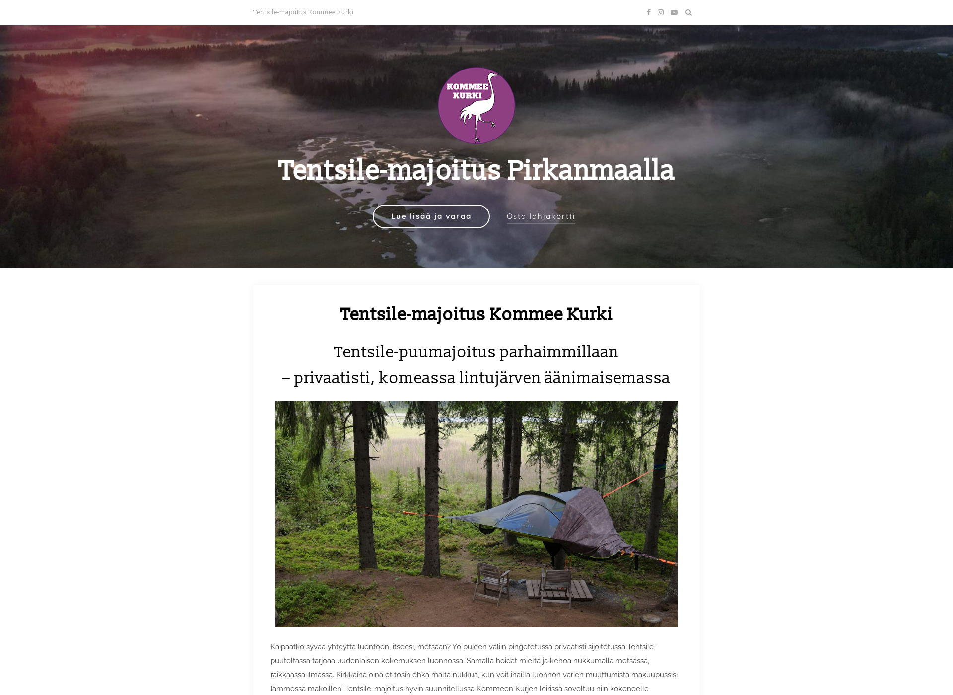 Screenshot for tentsilemajoitus.fi