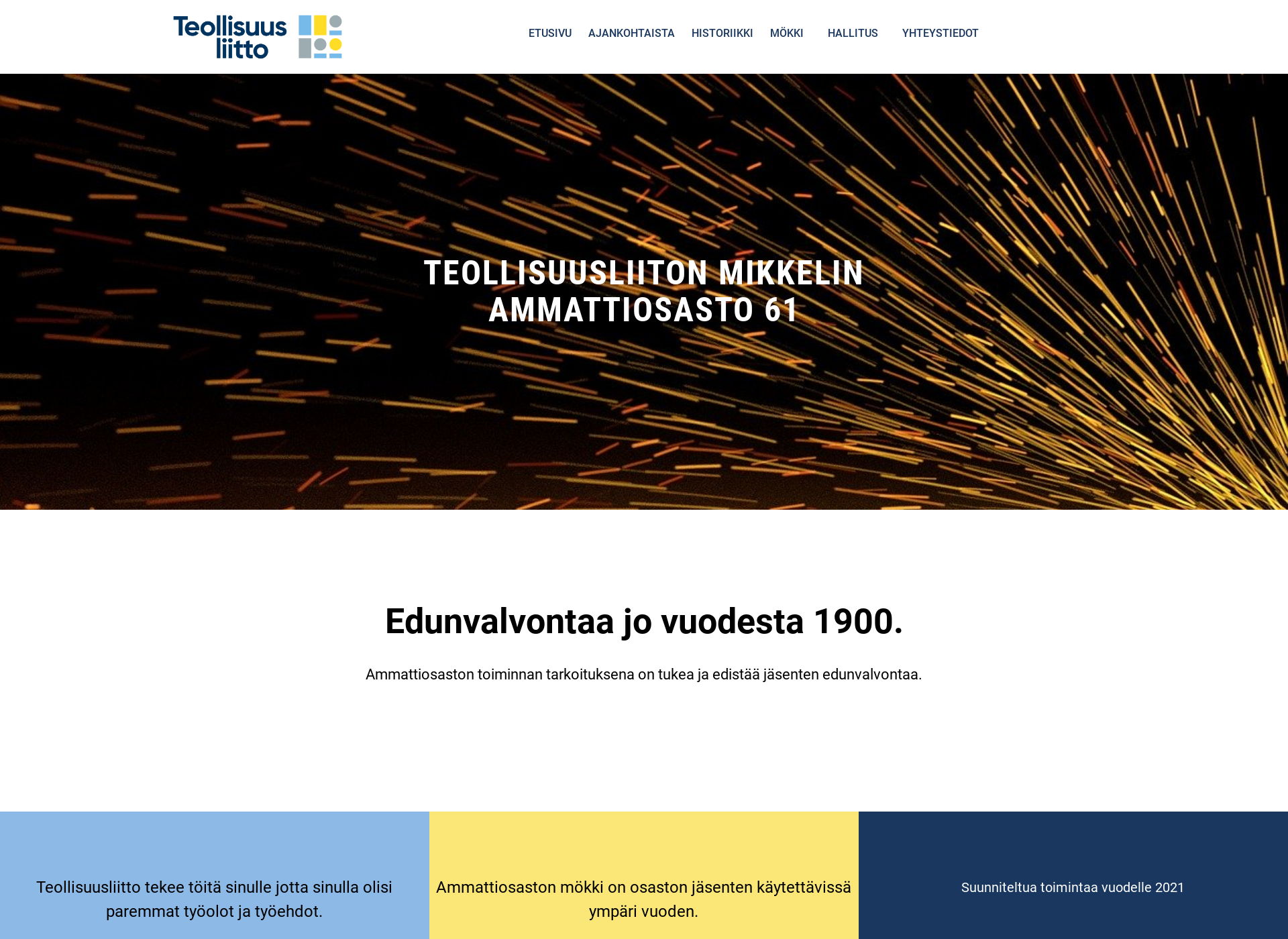 Screenshot for teollisuusao61.fi