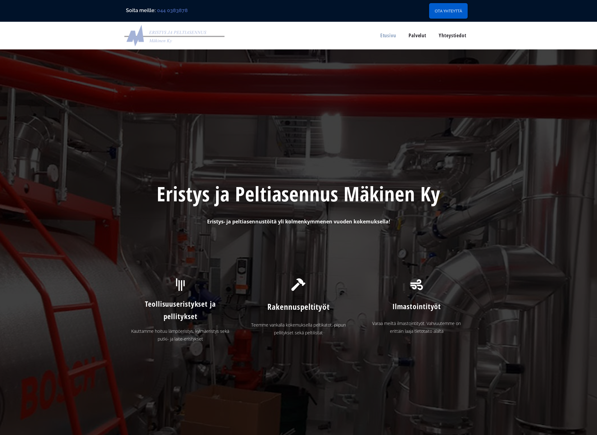 Screenshot for teollisuuseristys.fi