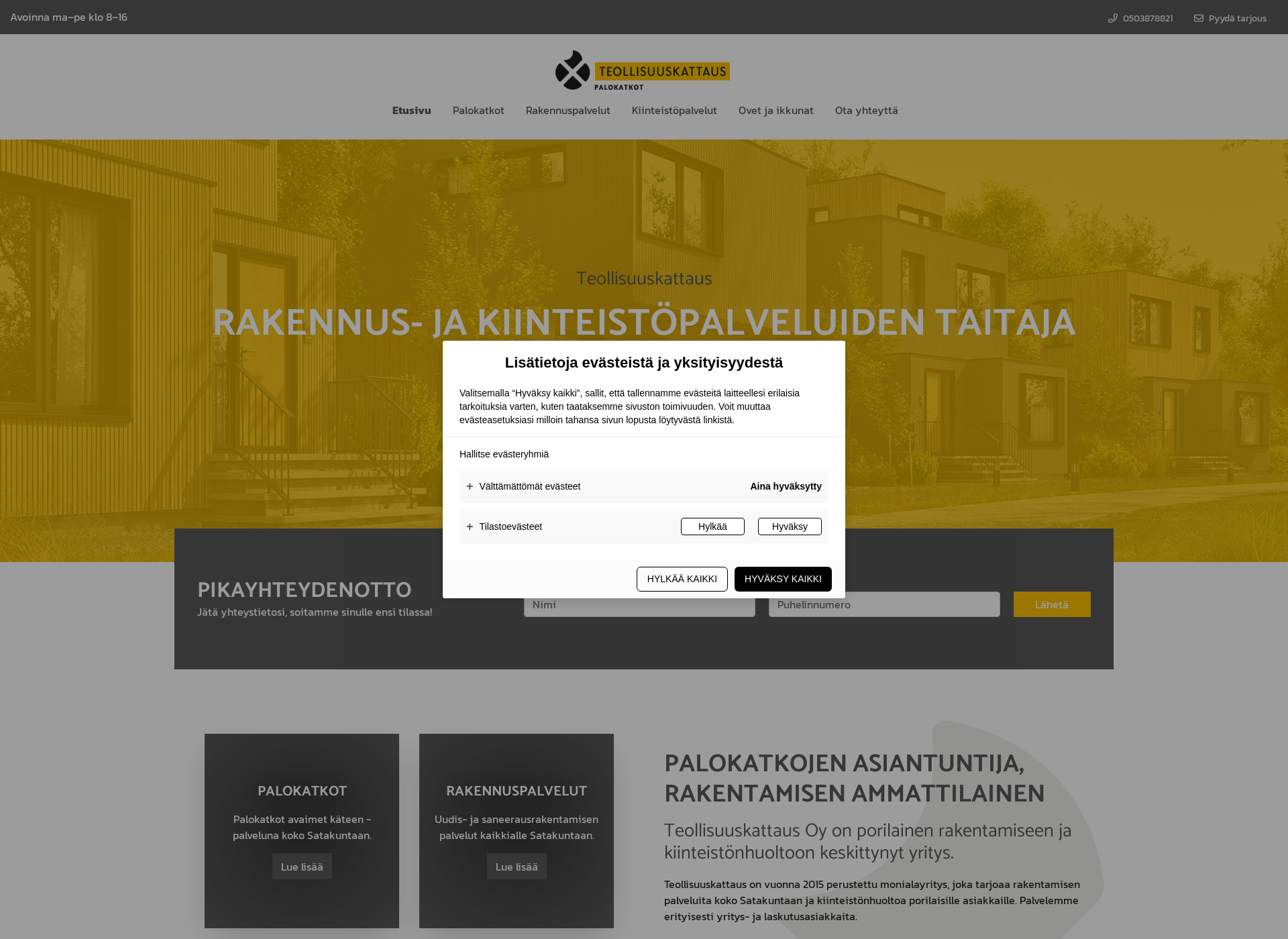 Screenshot for teollisuuskattaus.fi