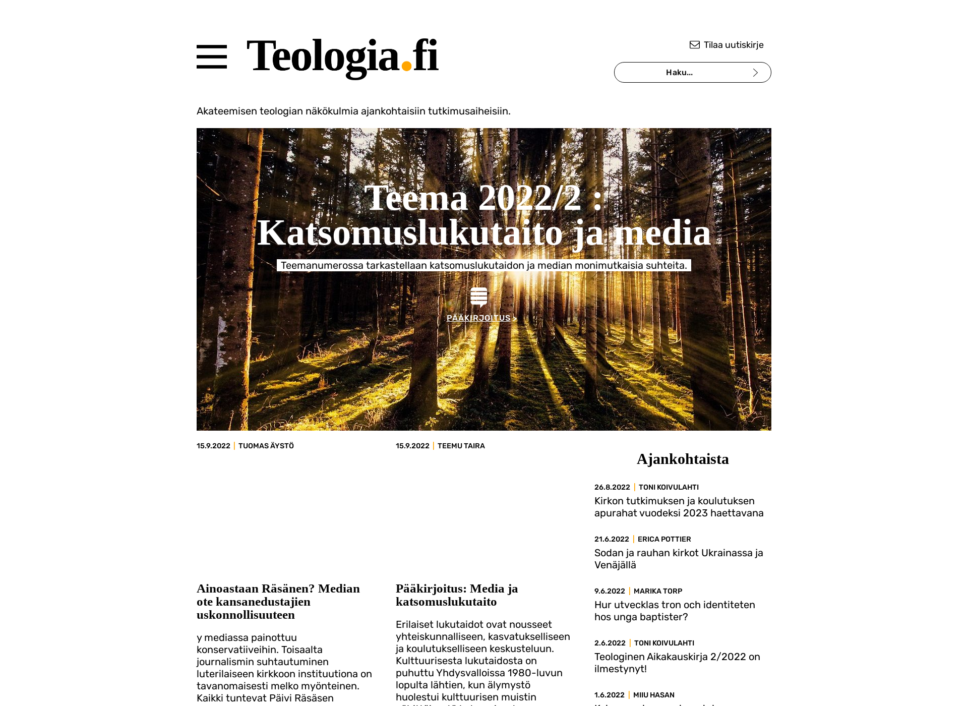 Näyttökuva teologia.fi