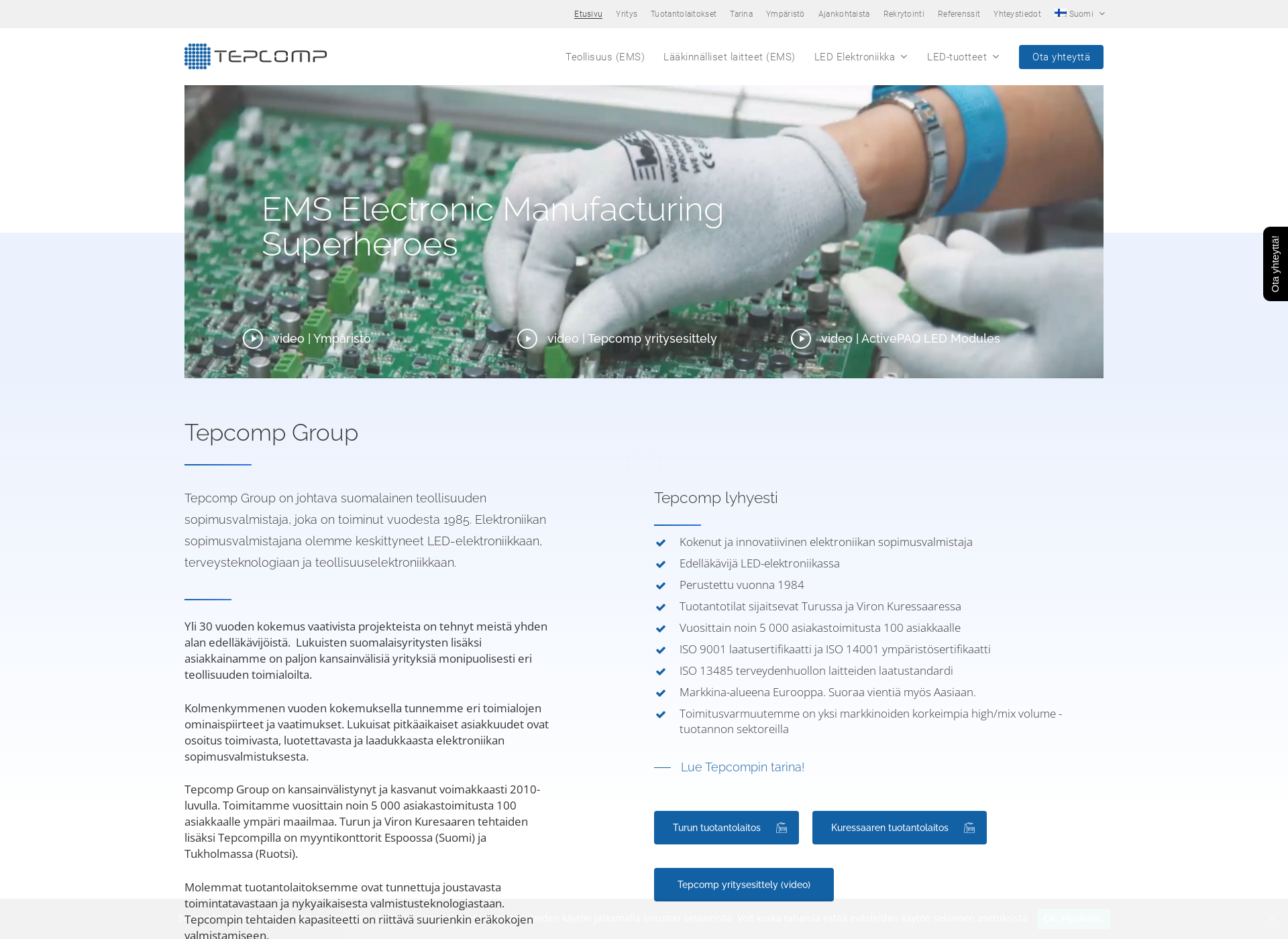 Screenshot for tepcomp.fi